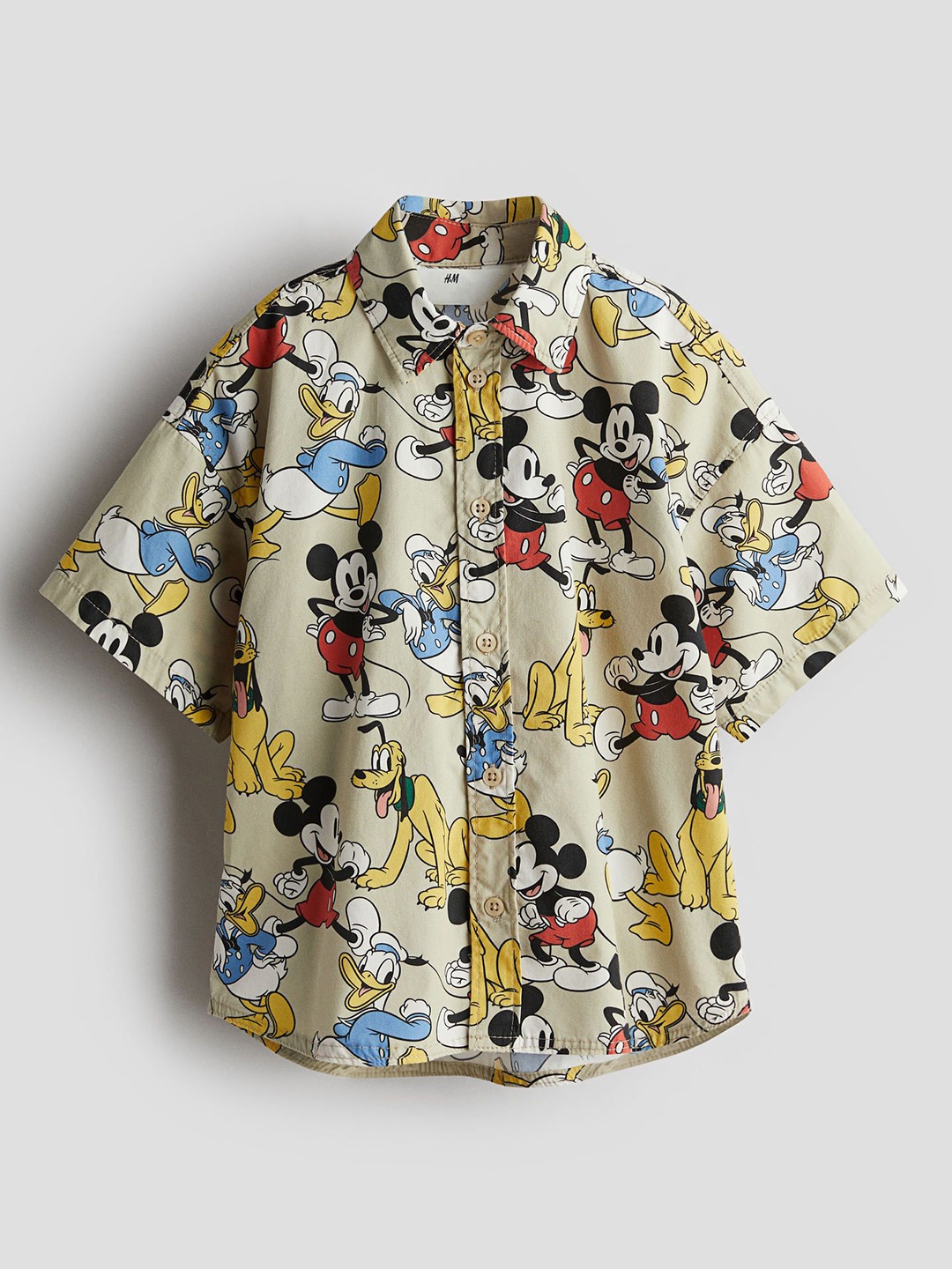 

H&M Boys Patterned Shirt, Beige