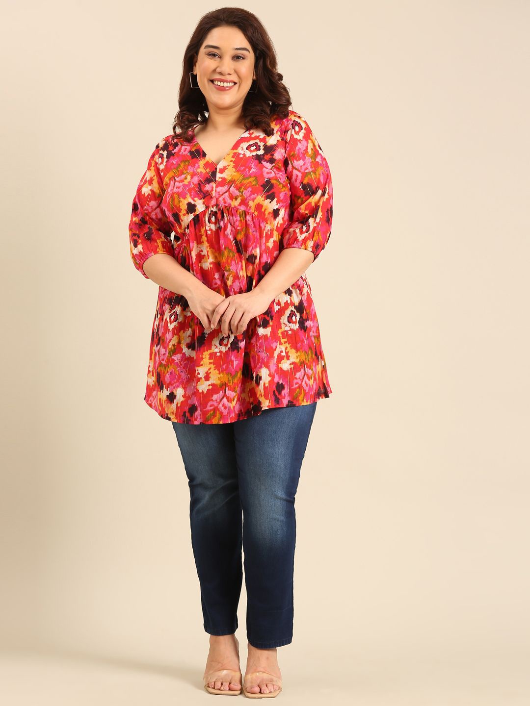 

The Pink Moon Tunic, Red