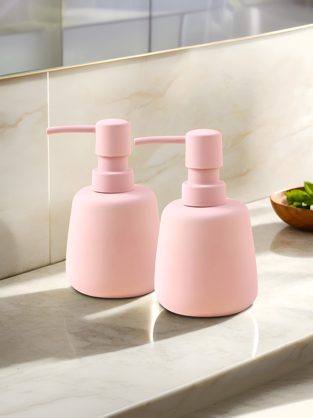 

UMAI Pink 2 Pieces Ceramic Soap Dispenser