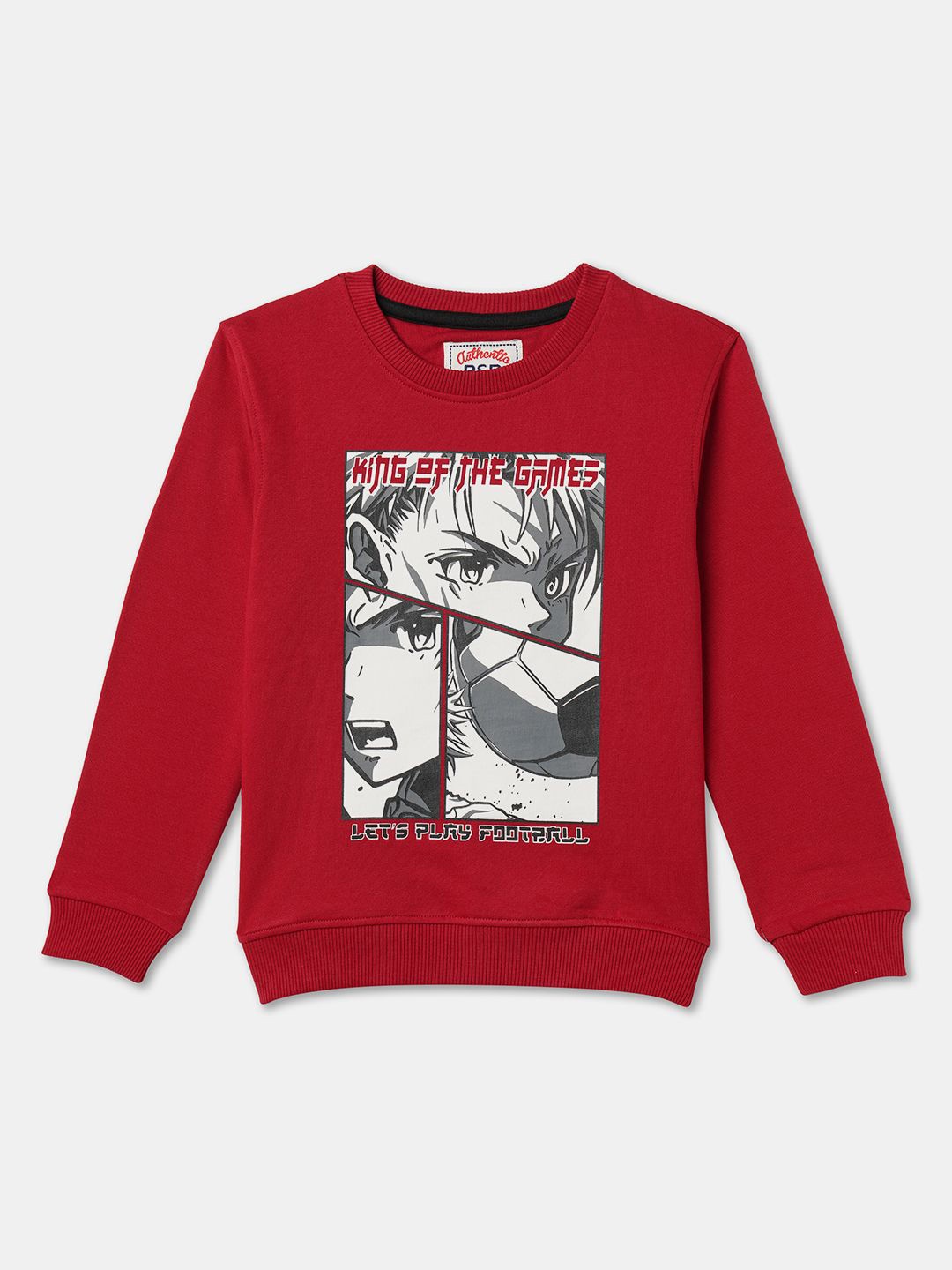 

R&B Boys Graphic Printed Sweatshirt, Red