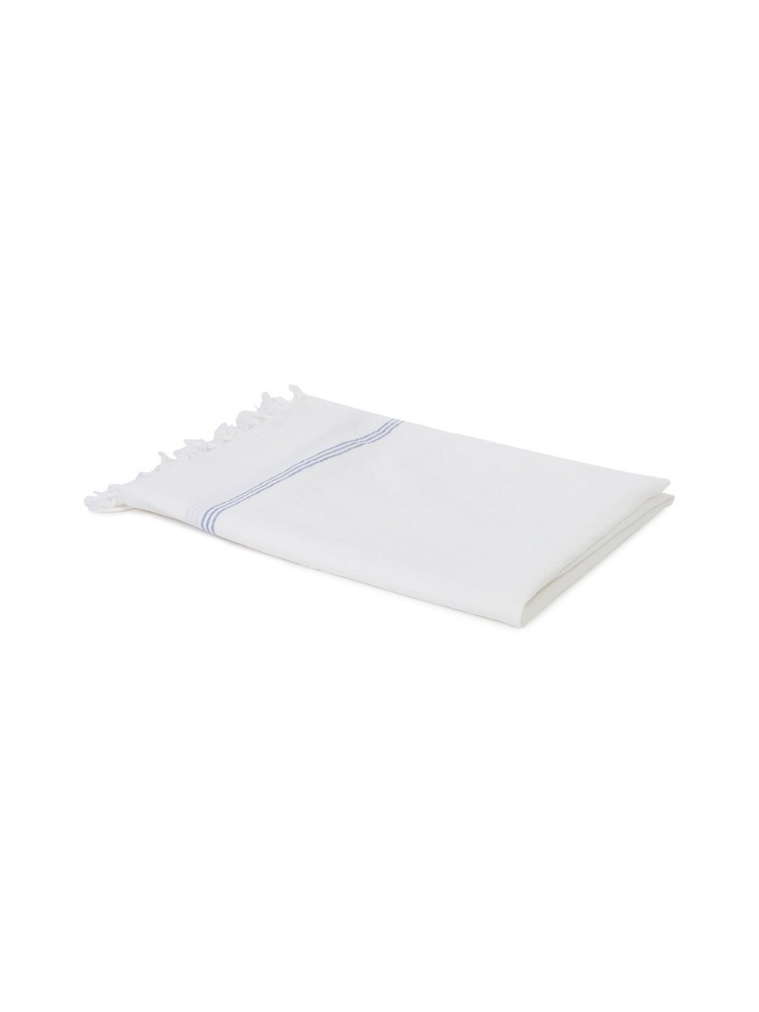 

Fabindia White & Purple Cotton 125 GSM Bath Towel