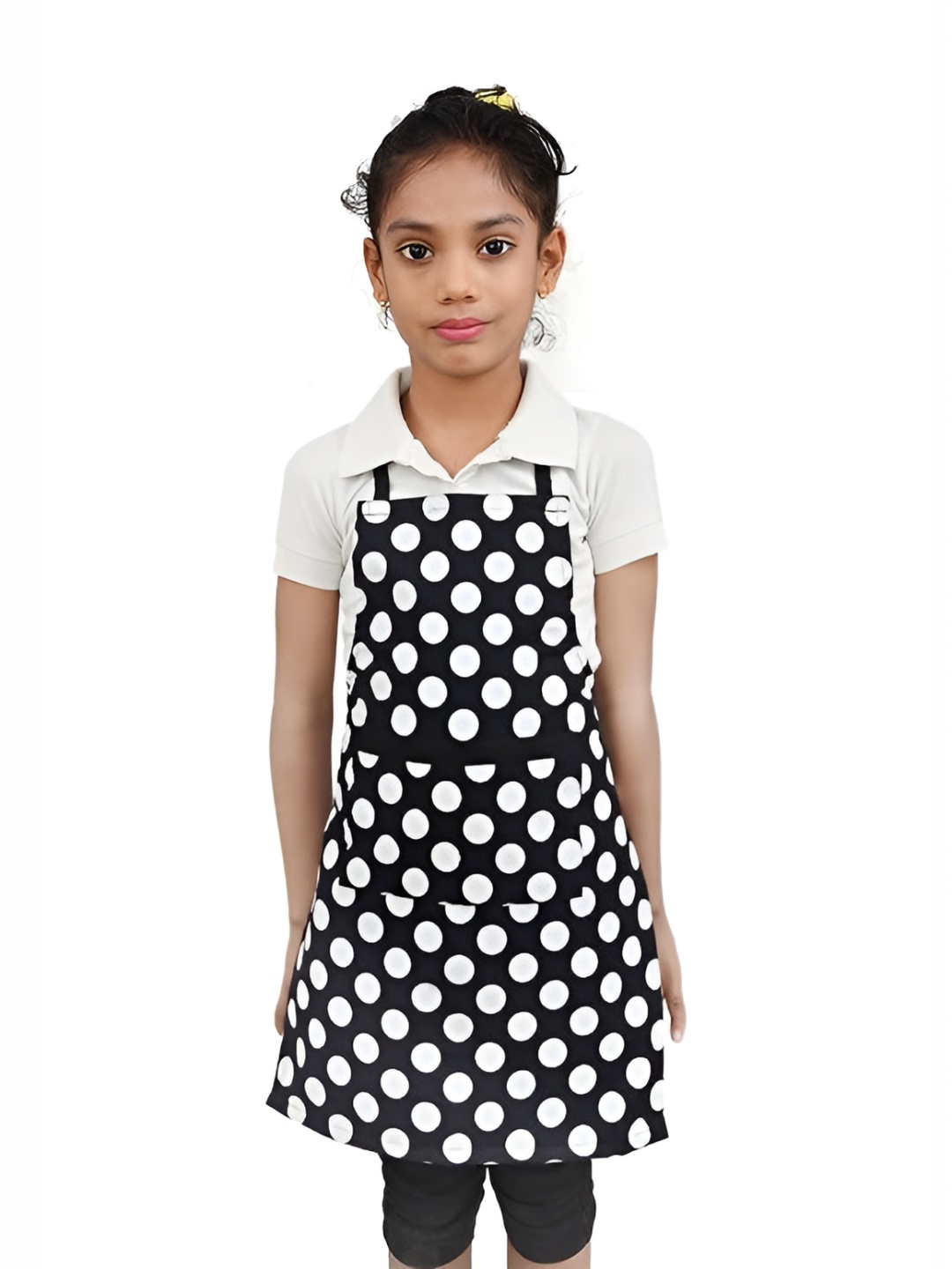 

SWITCHON Kids Black & White Printed Cotton Apron