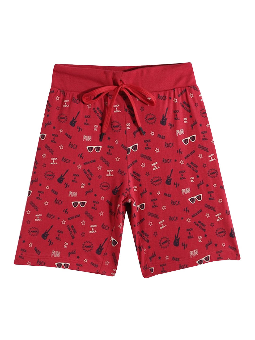 

E-TEENZ Boys Printed Pure Cotton Shorts, Red
