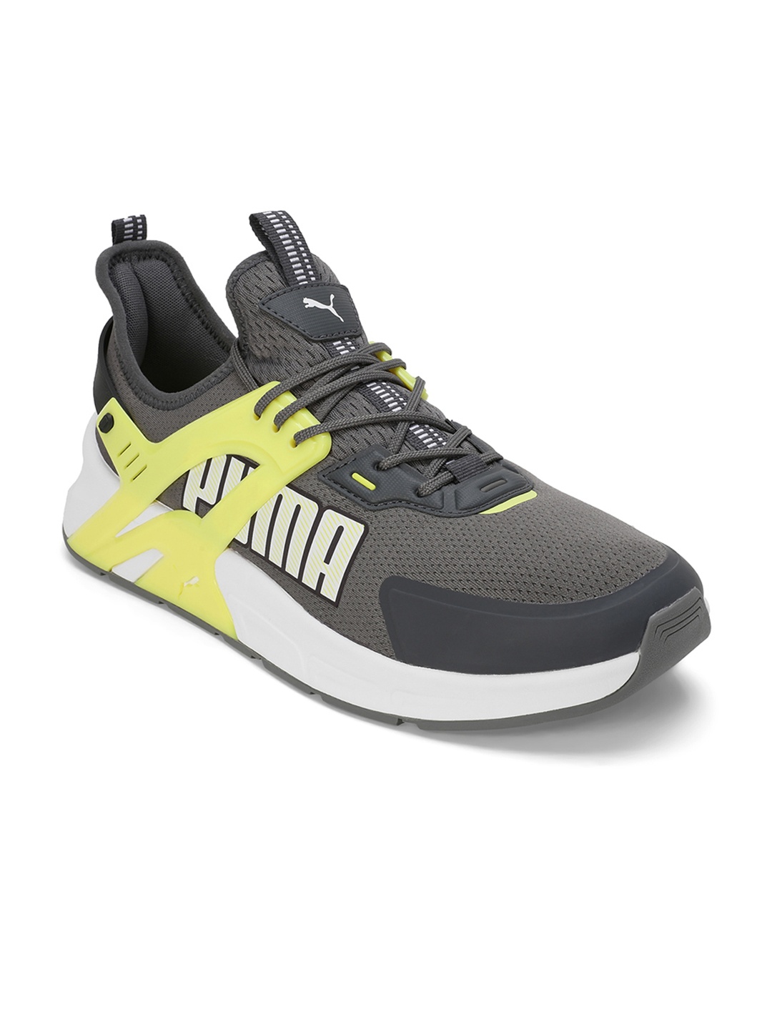 

Puma Unisex Pacer+ Brand Logo Printed Sneakers, Grey