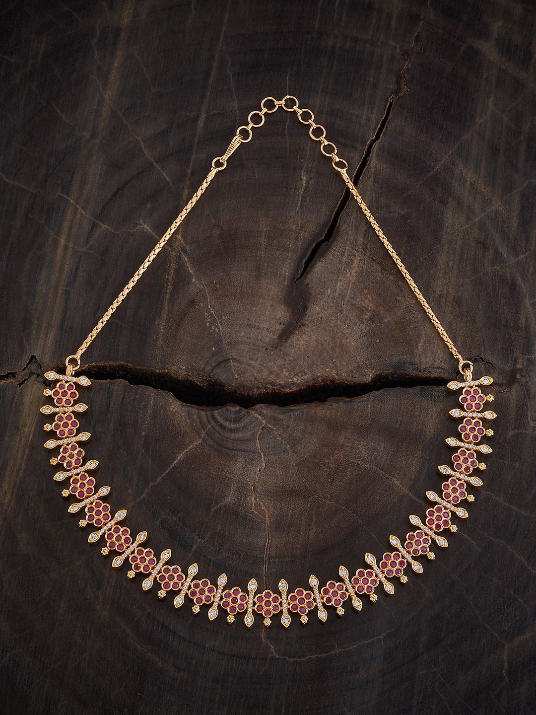 

Kushal's Fashion Jewellery Gold Plated Cubic Zirconia Necklace