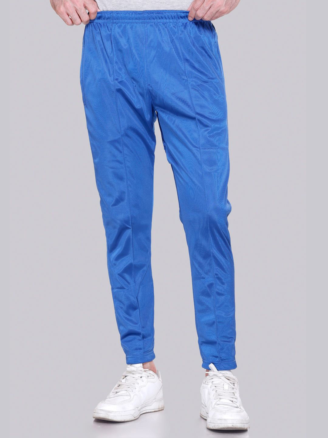 

ELPIDA Men Cotton Track Pants, Blue