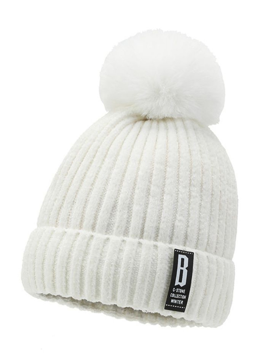 

SYGA Women Woollen Beanie, White