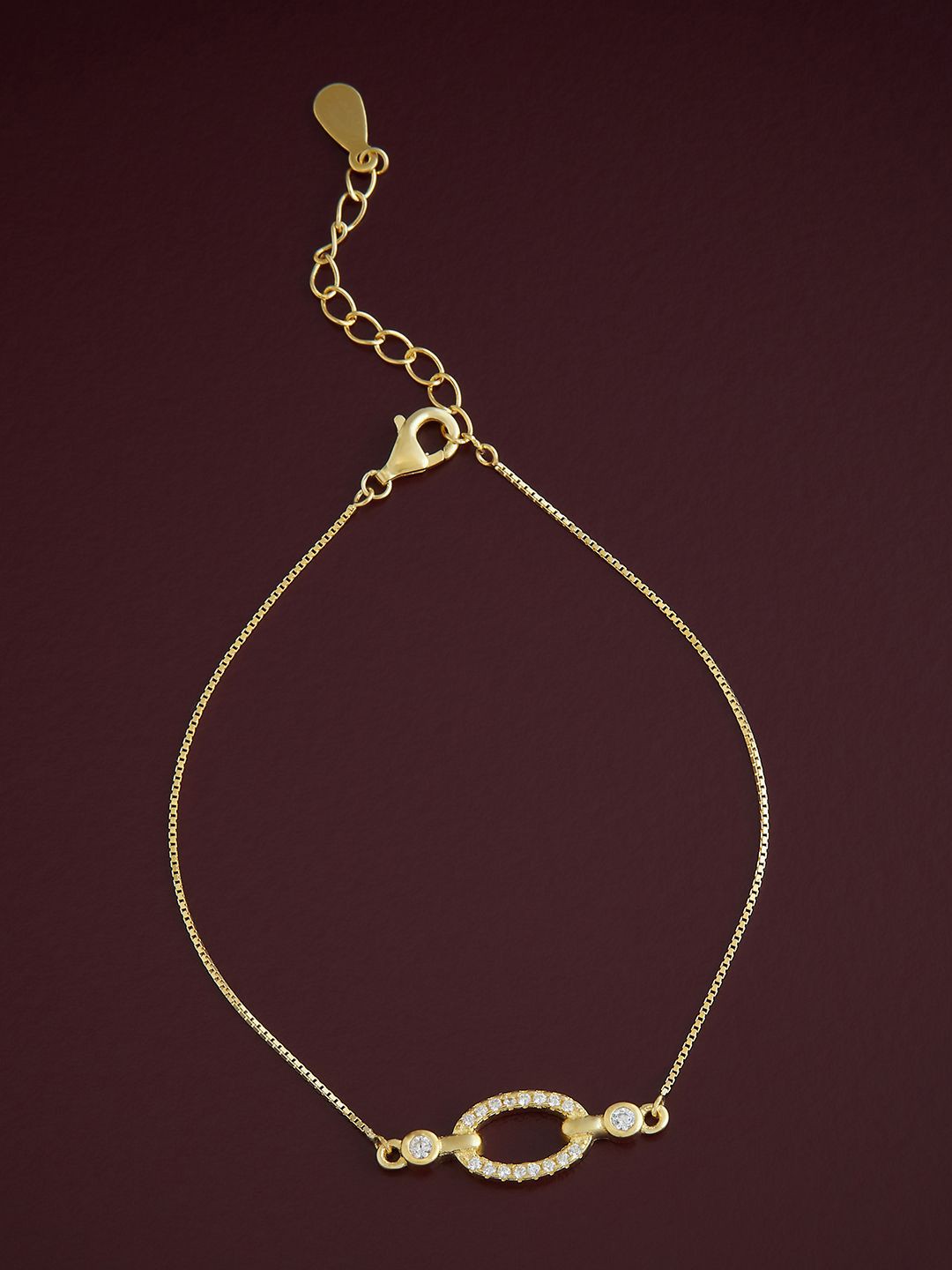 

Kushal's Fashion Jewellery Sterling Silver Cubic Zirconia Gold-Plated Link