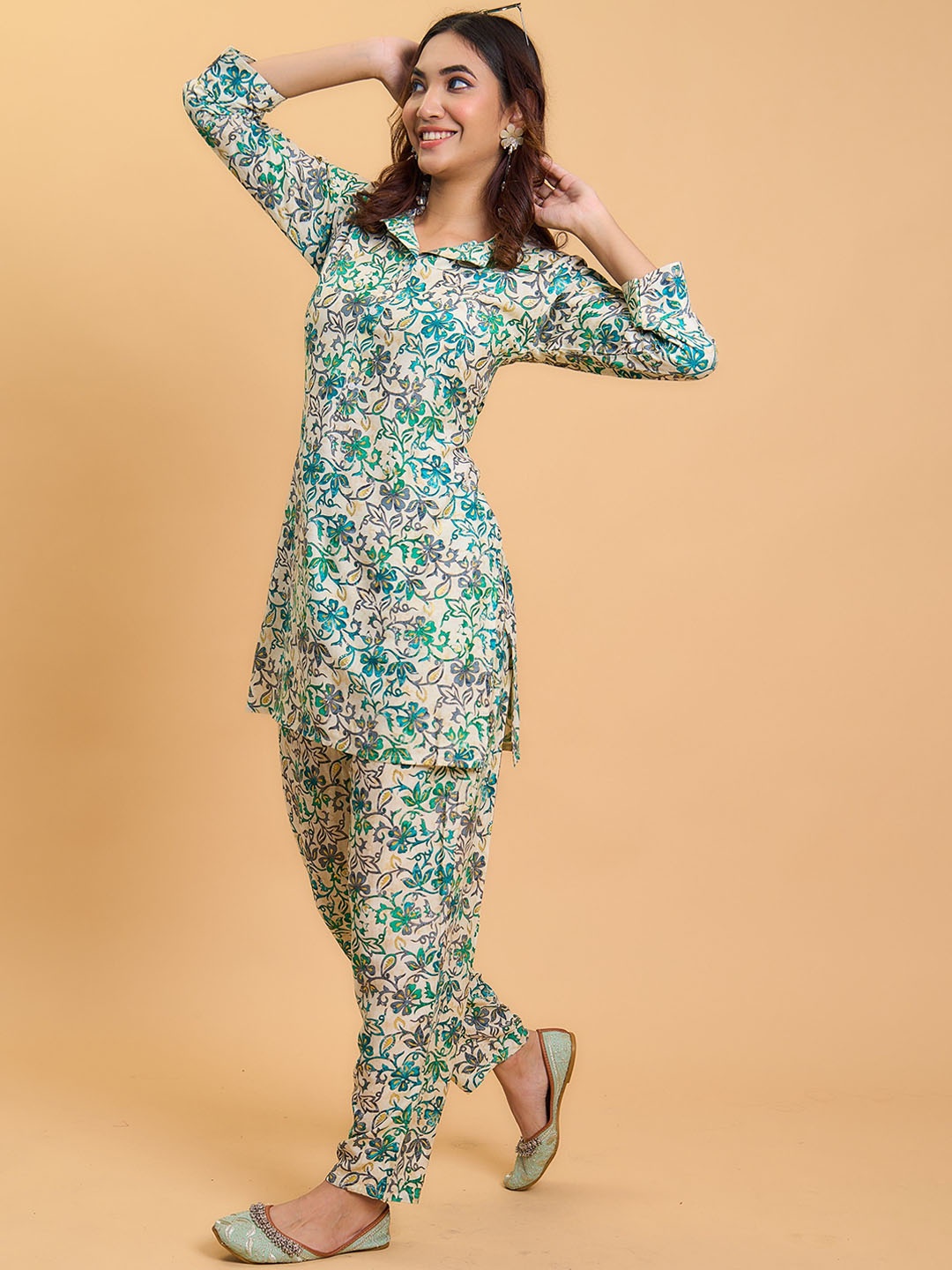 

Anouk Printed Tunic & Trouser, Green