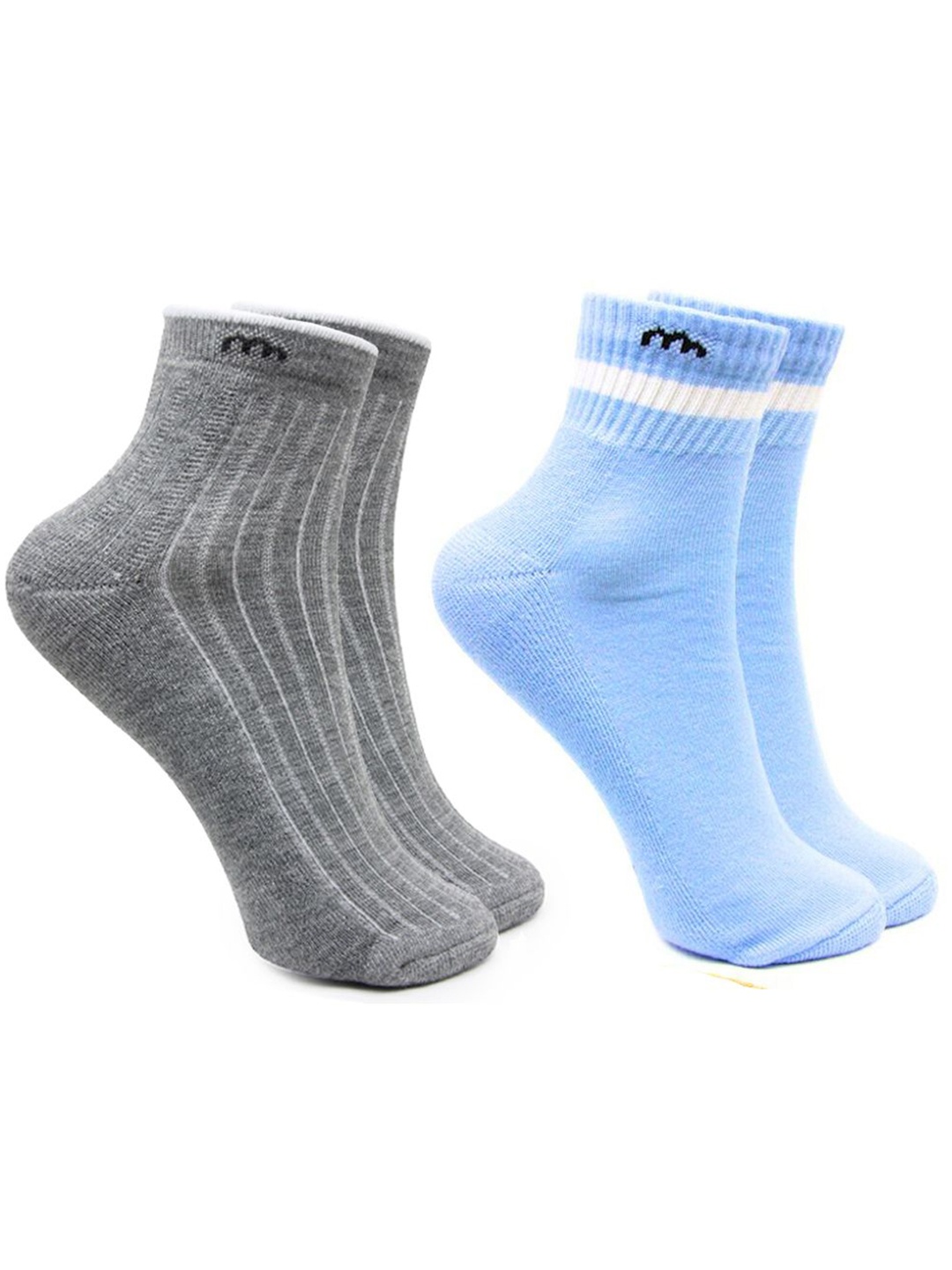 

BAESD Women Pack Of 2 Patterned Ankle Length Socks, Grey