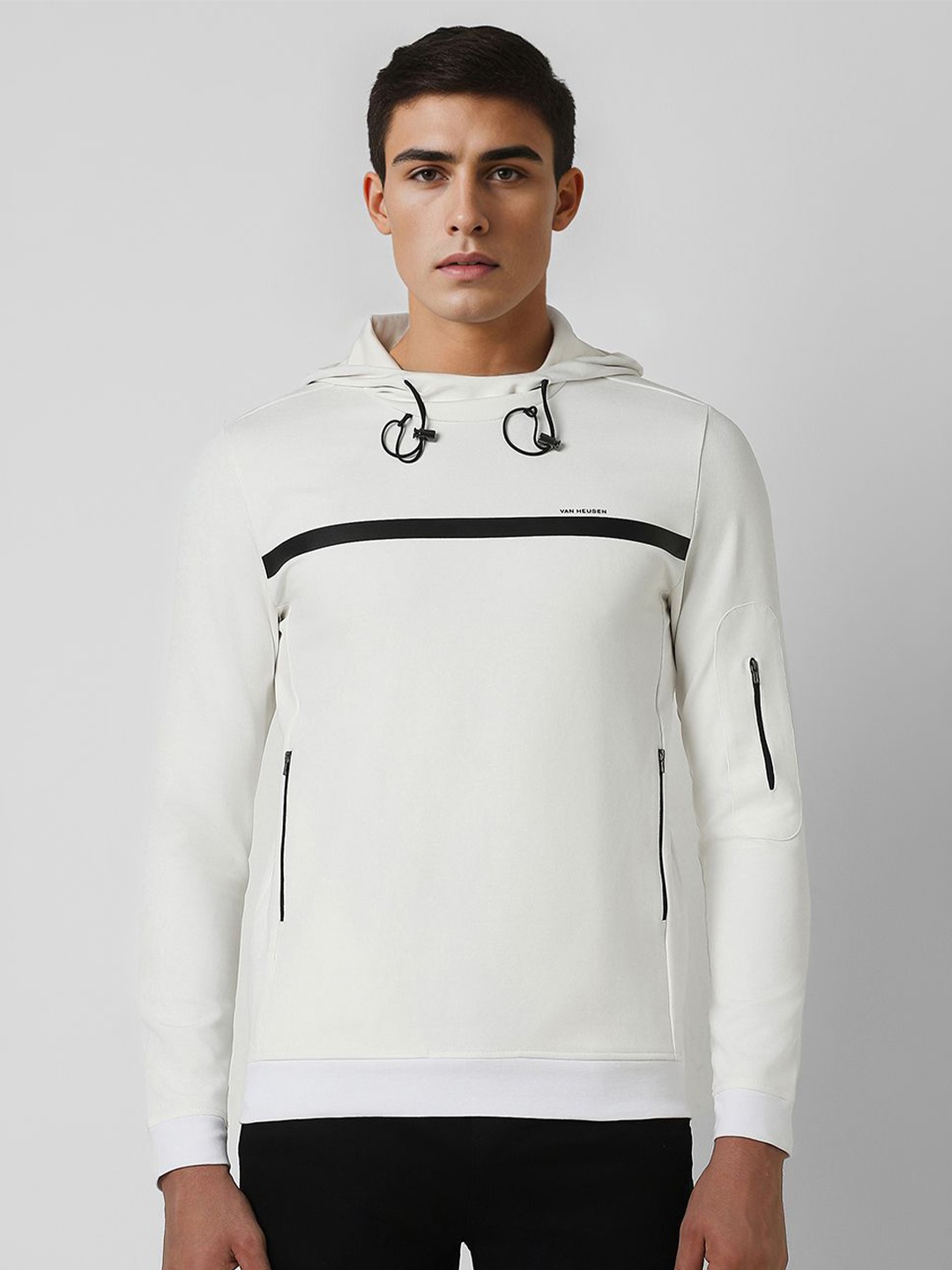 

Van Heusen Sport Men Solid Hooded Sweatshirt, White