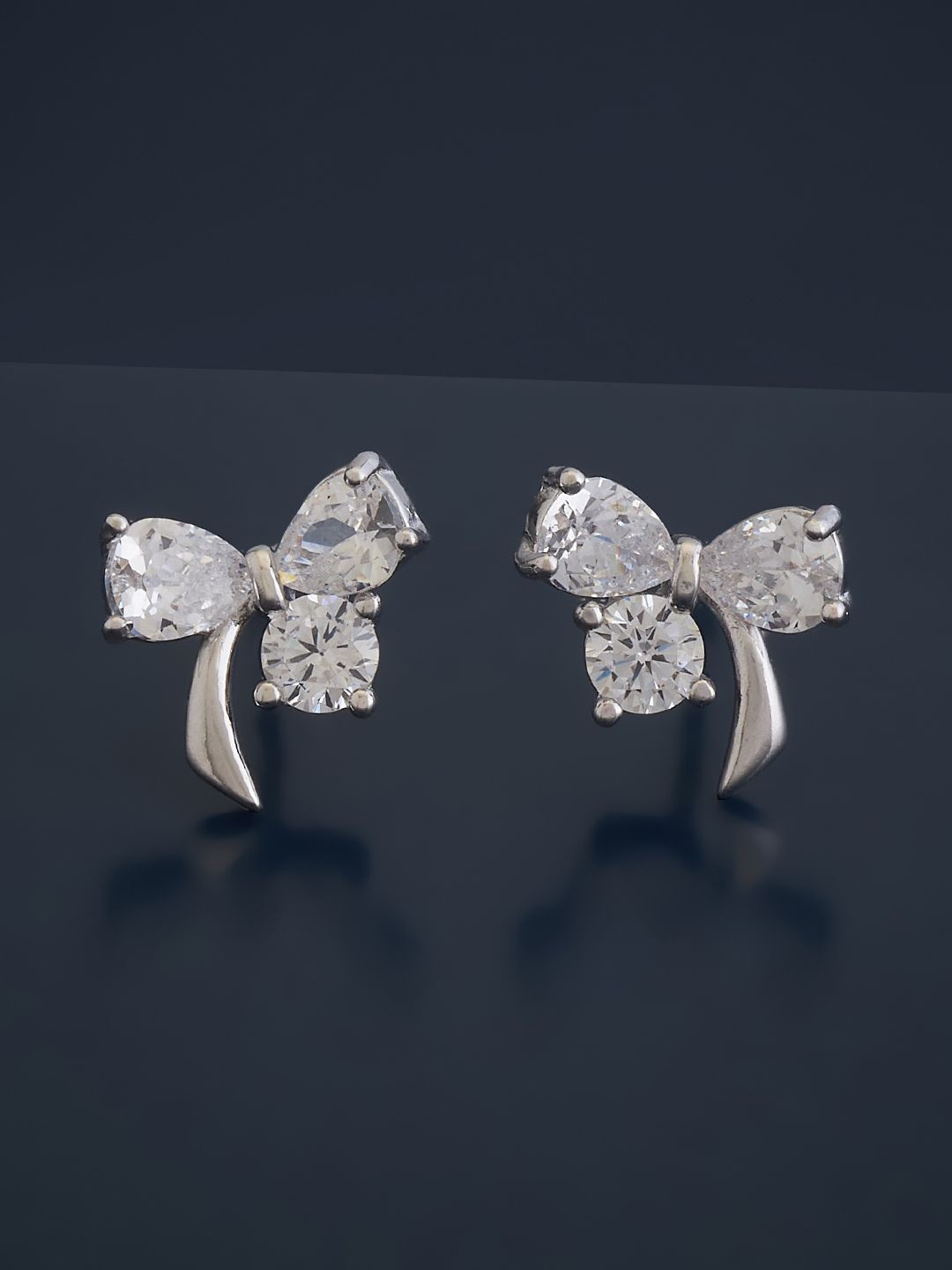 

Kushal's Fashion Jewellery Sterling Silver Cubic Zirconia Rhodium-Plated Studs