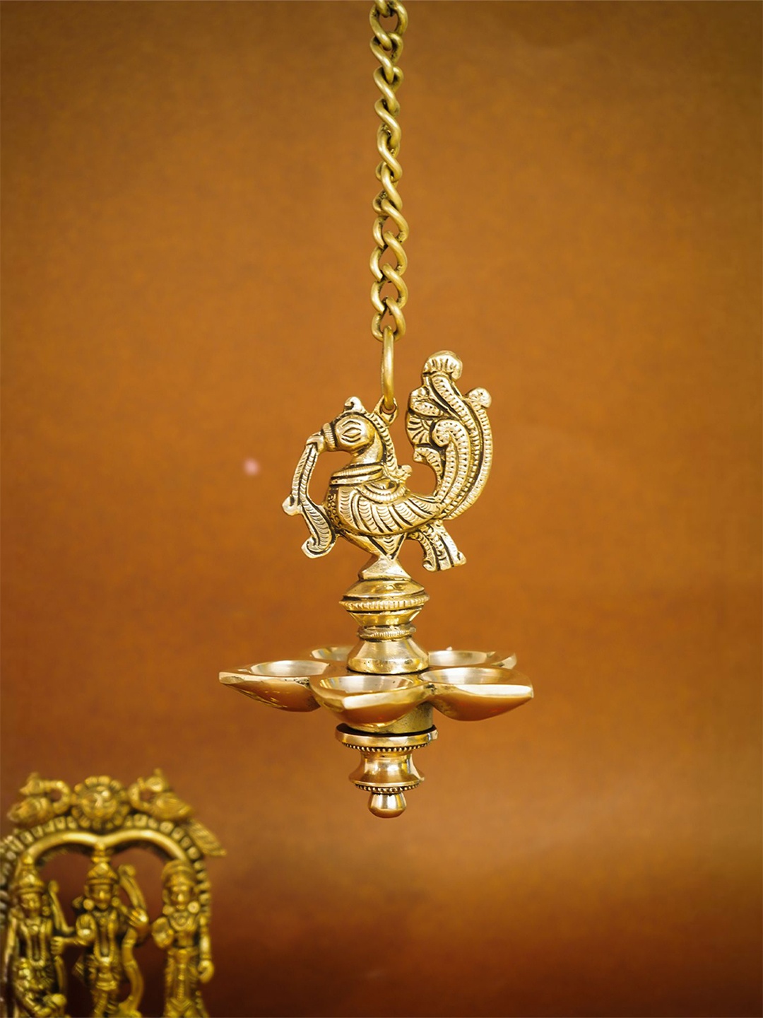 

Ekhasa Gold-Toned Brass Pooja Hanging Diya