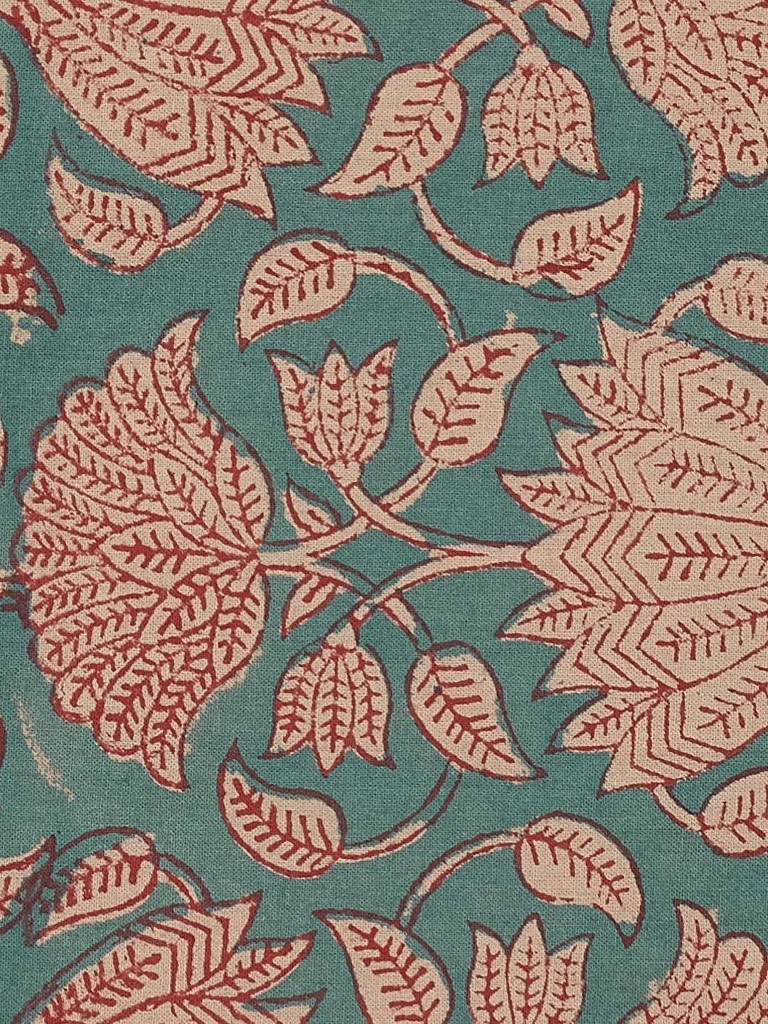 

Fabindia Teal & Red 2 Pieces Self Design Pure Cotton Rectangle Pillow Covers
