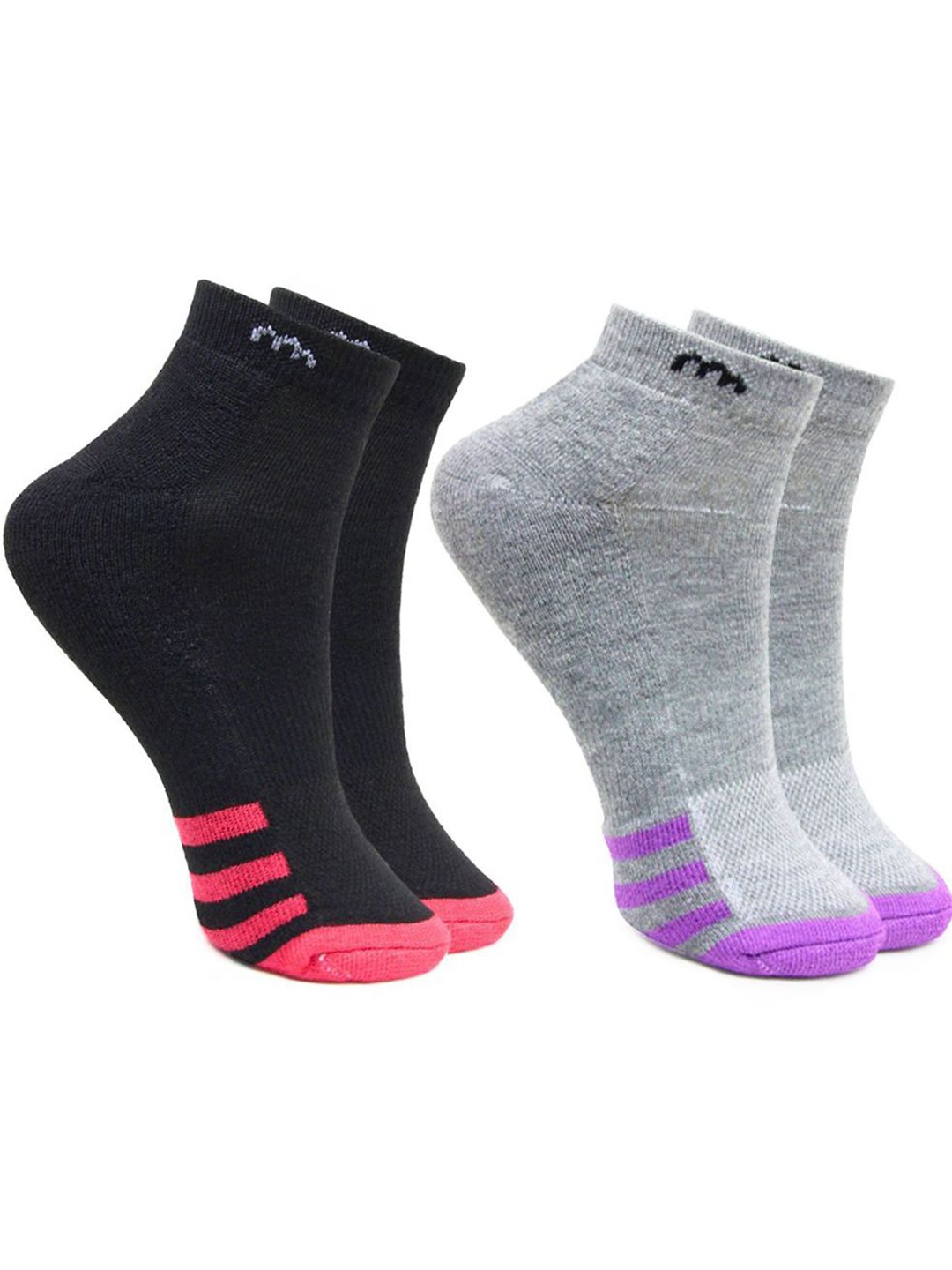 

BAESD Women Pack Of 2 Patterned Ankle Length Socks, Red