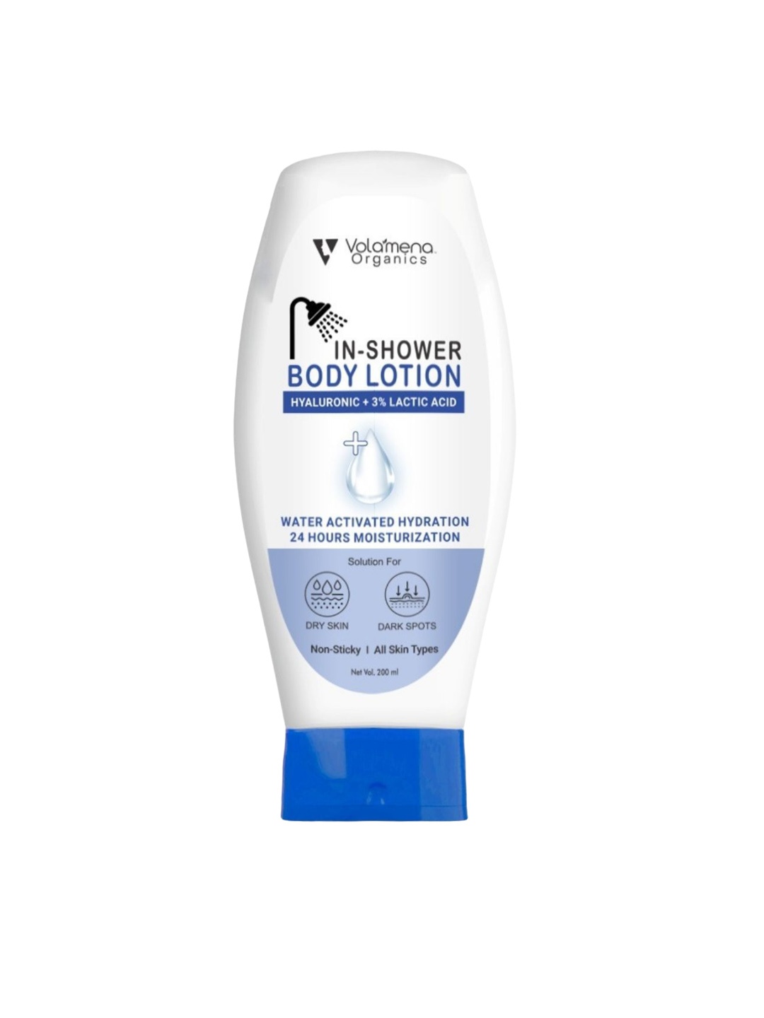

Volamena Organics Hyluronic + Lactic Acid In-Shower Body Lotion 200 ml, Off white