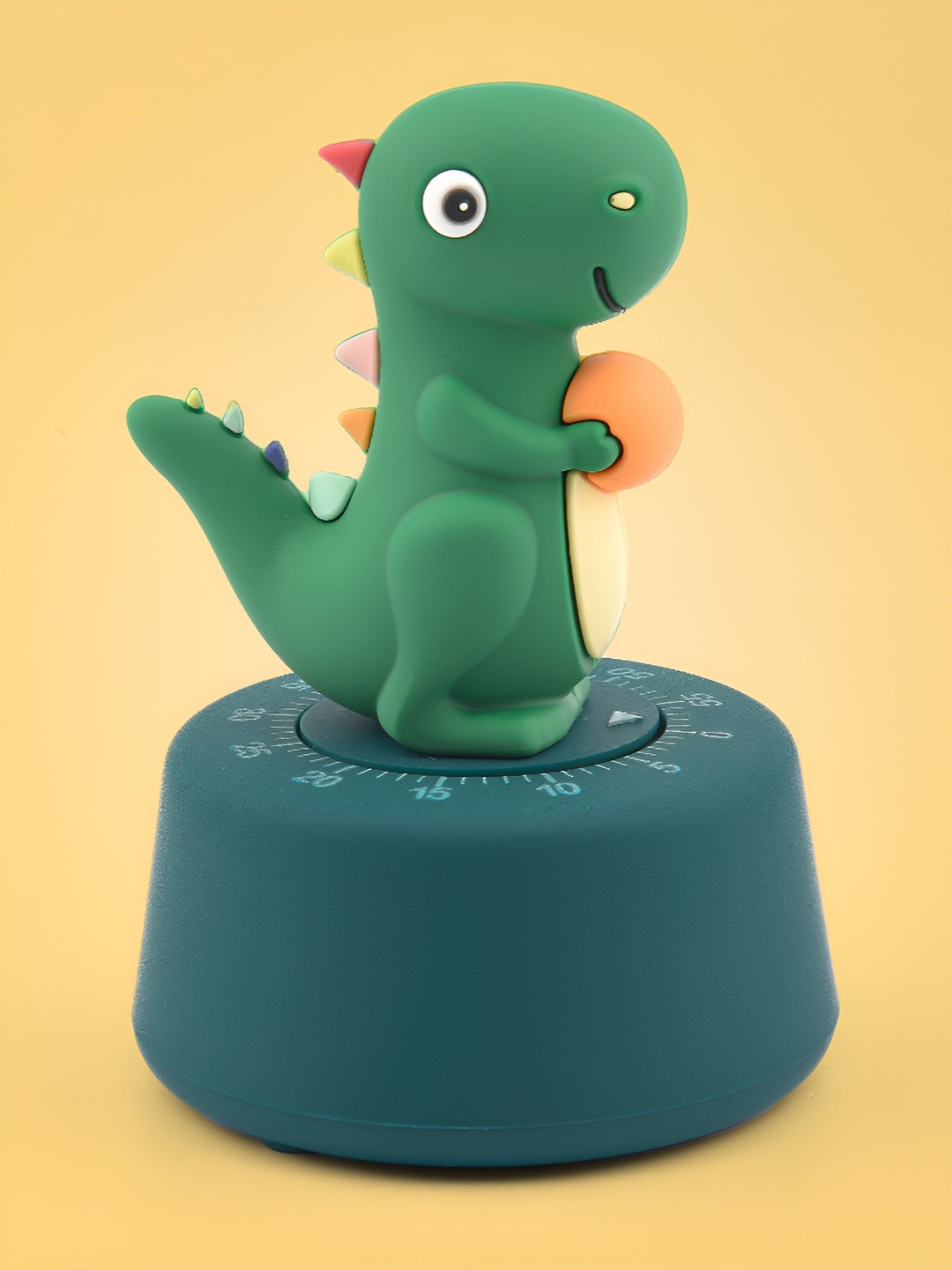 

COMICSENSE Green & Orange Printed Animal Shaped Contemporary Alarm Clock