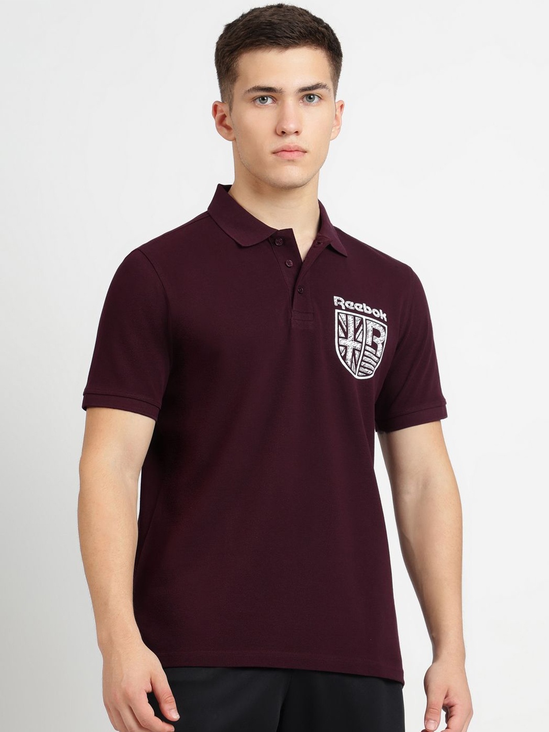 

Reebok Iconic Emblem Pure Cotton Polo, Purple