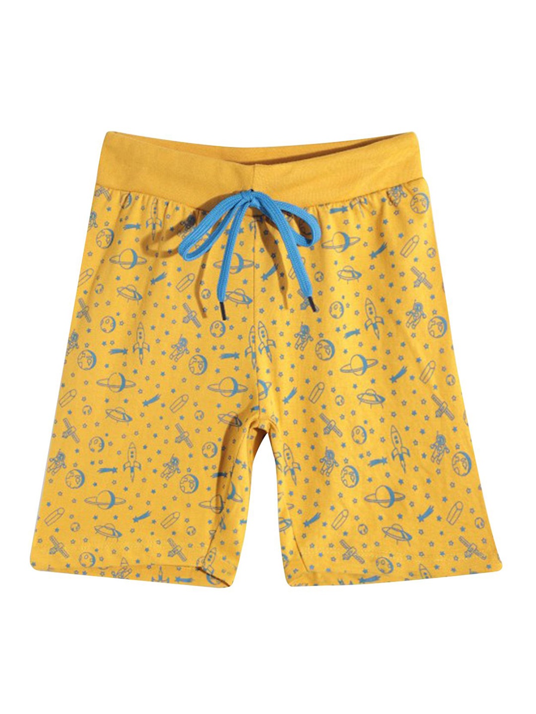 

E-TEENZ Boys Printed Pure Cotton Shorts, Yellow