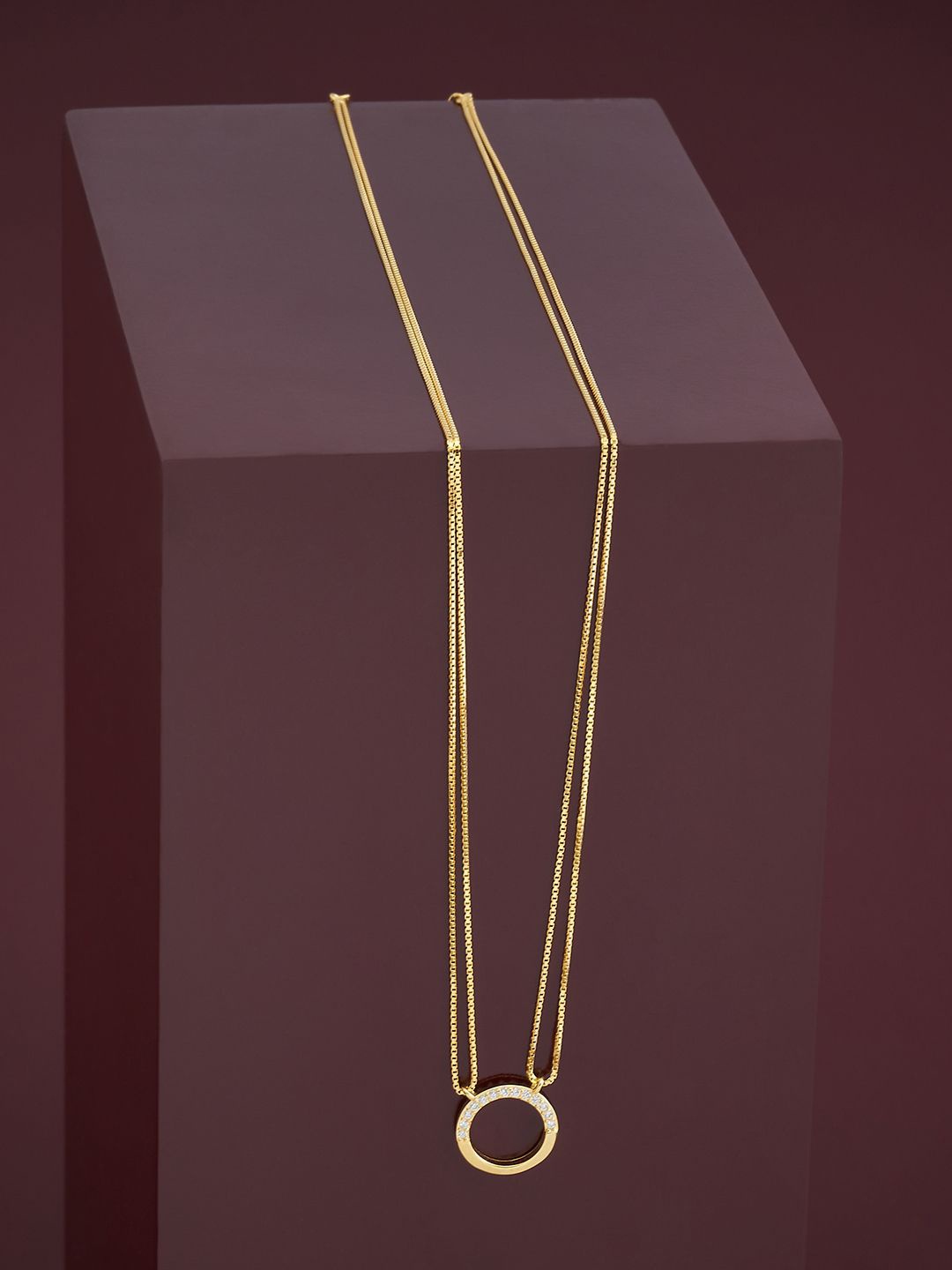 

Kushal's Fashion Jewellery Sterling Silver Cubic Zirconia Gold-Plated Chain