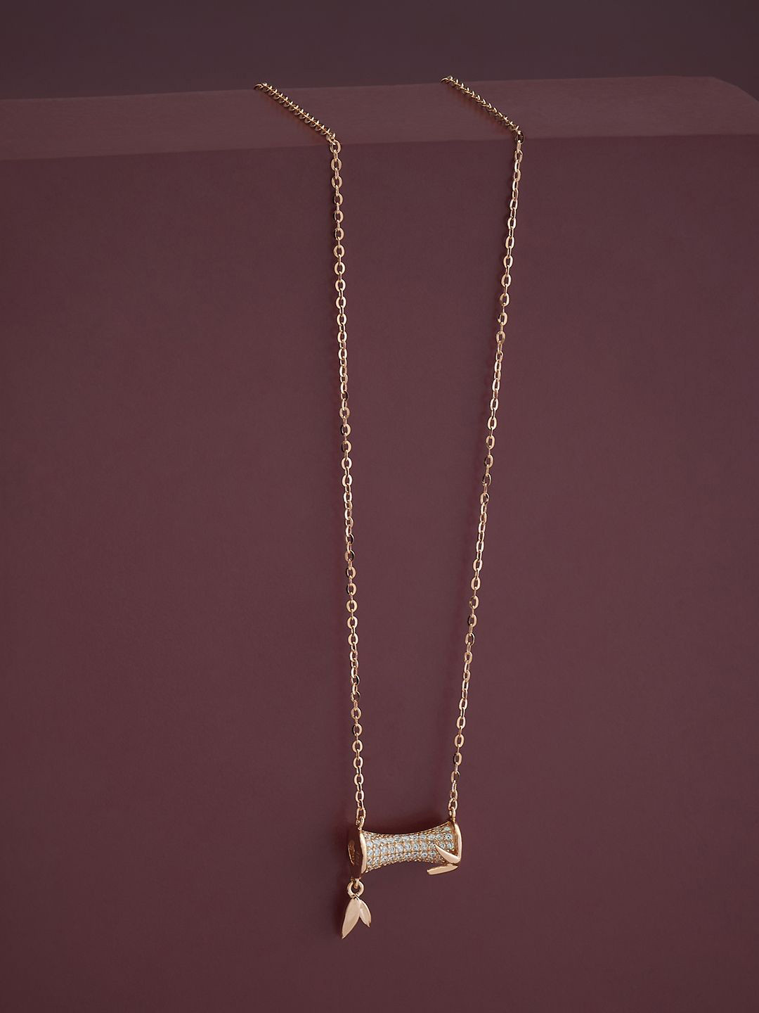 

Kushal's Fashion Jewellery Sterling Silver Rose Gold-Plated Cubic Zirconia Chain