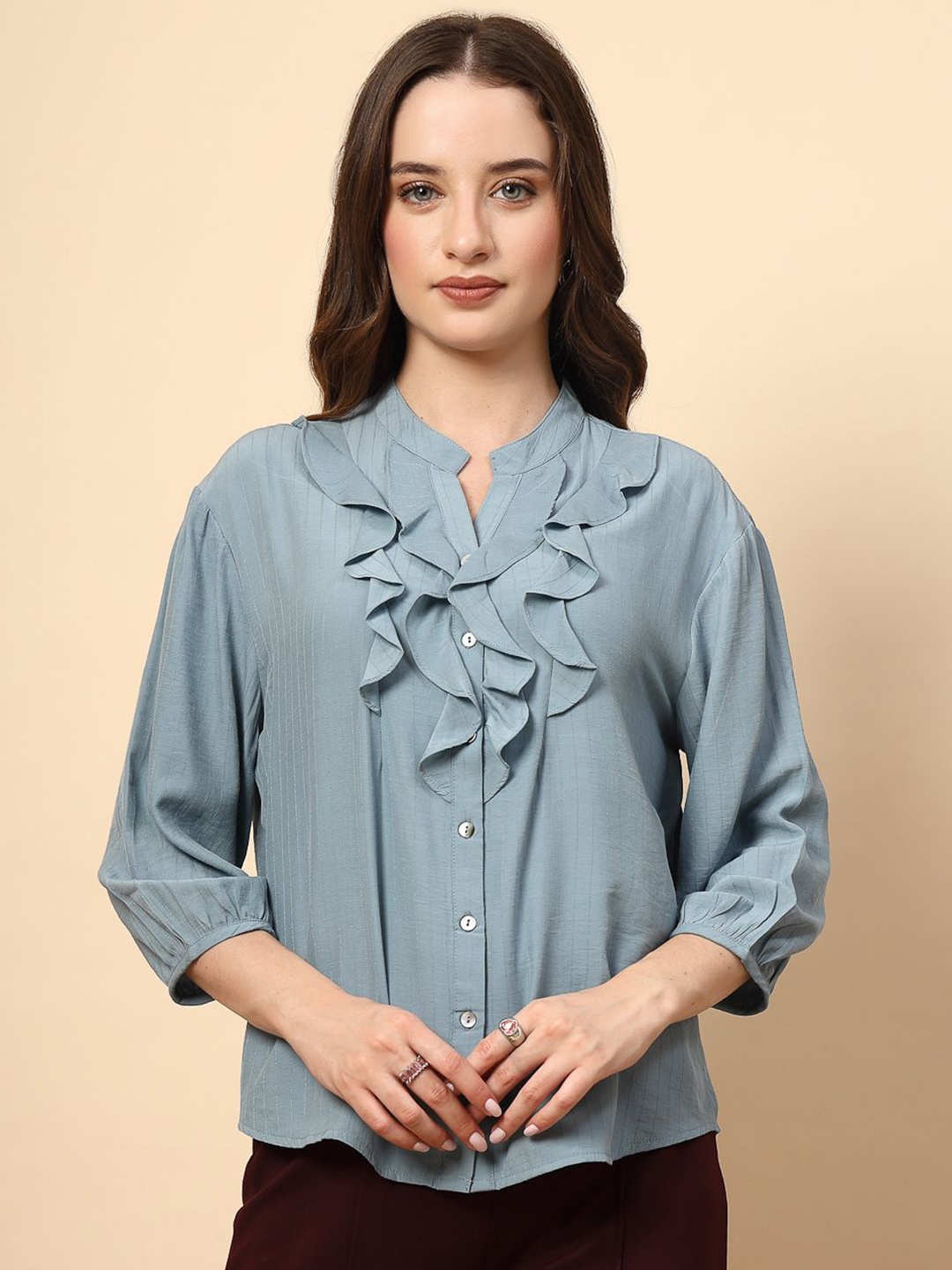 

Gipsy Mandarin Collar Tunic, Blue