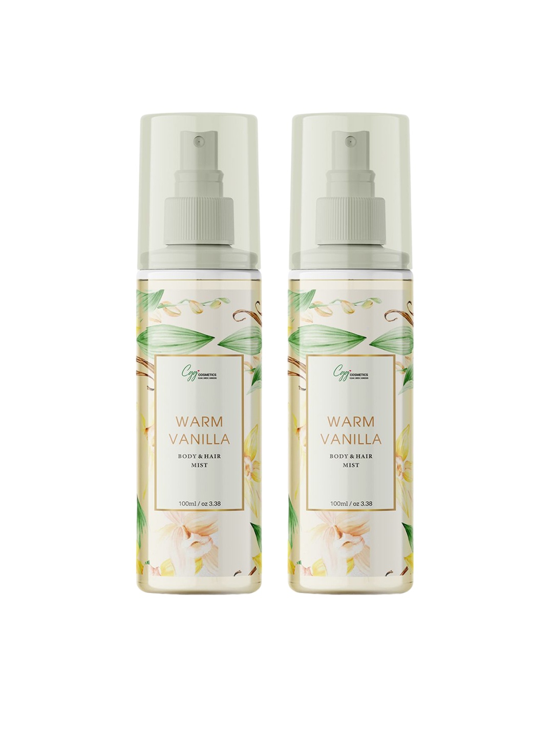 

CGG Cosmetics Set Of 2 Body & Hair Mist - 100 ml Each - Warm Vanilla, White