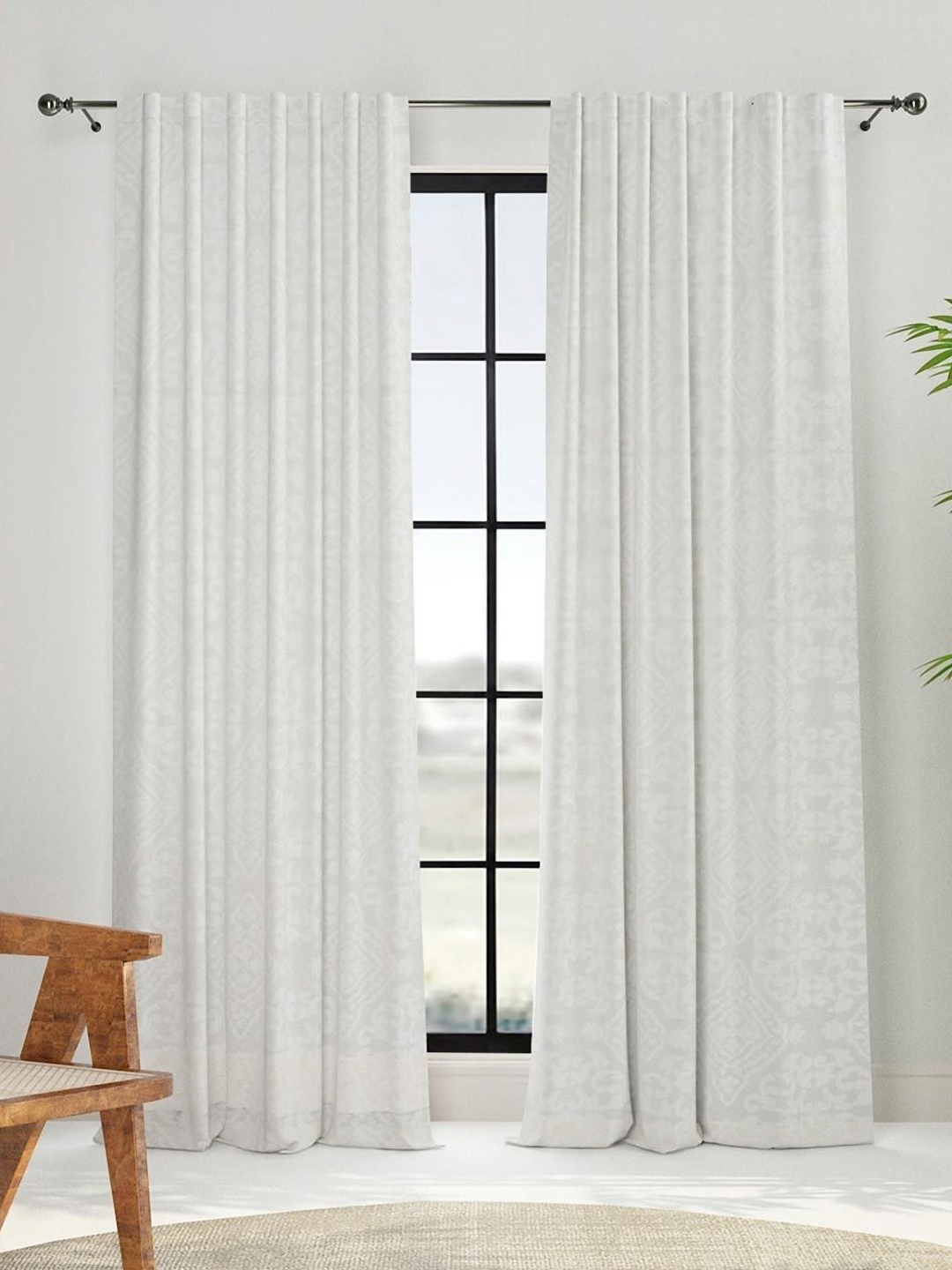 

Fabindia Trushita Nuru Beige 1 Pieces Cotton Woven Cutwork Curtain