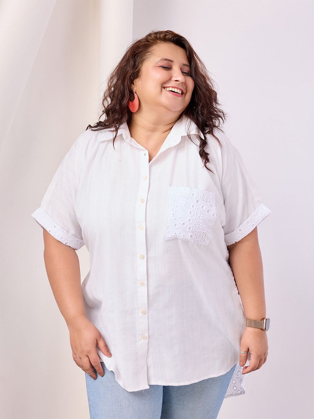 

BAESD Women Comfort Opaque Casual Shirt, White