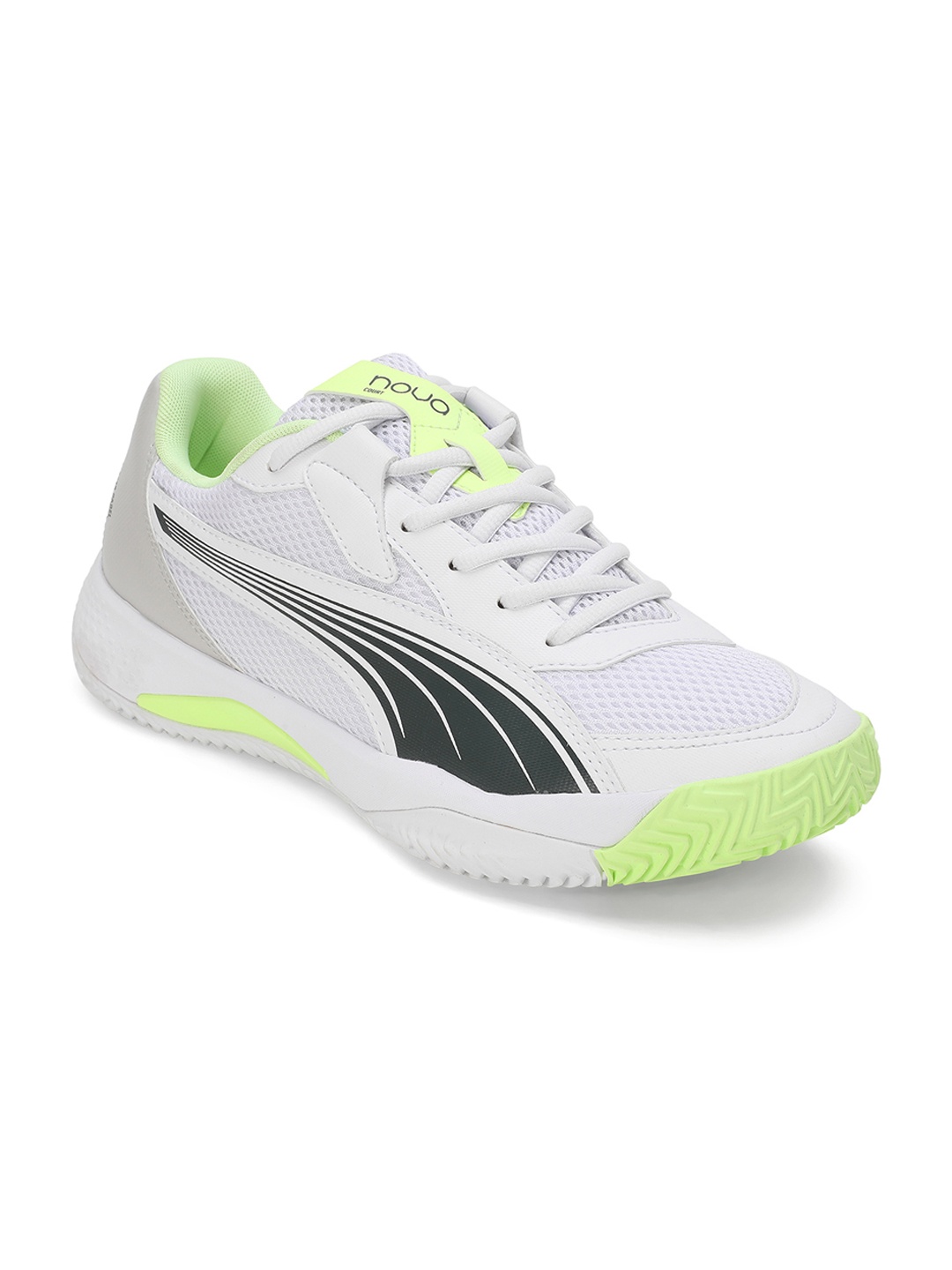 

Puma Unisex NOVA Court Padel Badminton Non-Marking Shoes, White