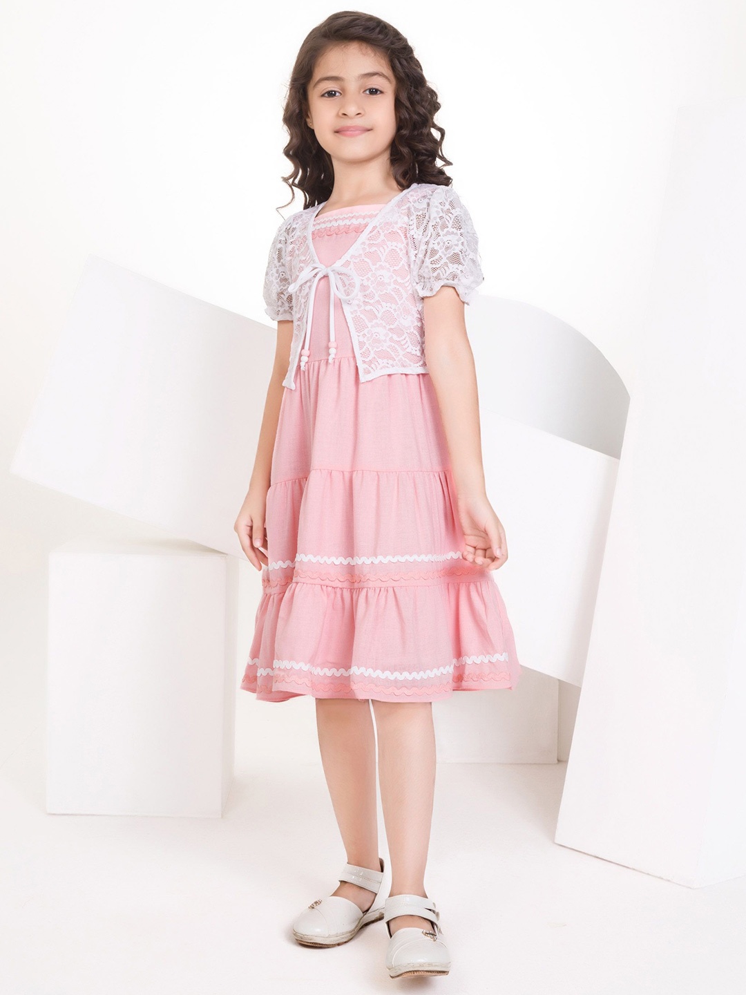 

Peppermint Girls A-Line Dress, Peach
