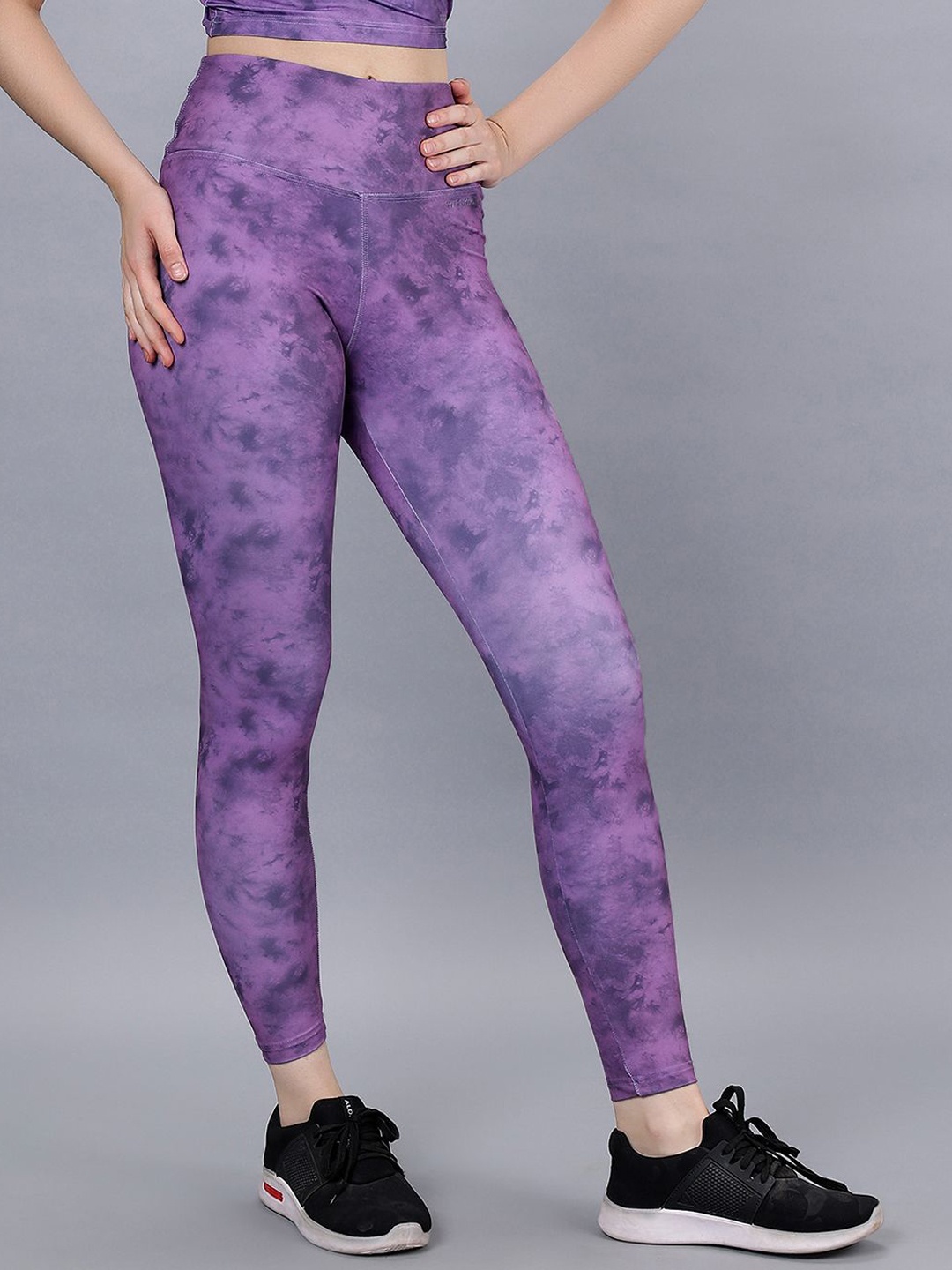 

WOMINK Printed Ankle-Length Gym Tights, Purple