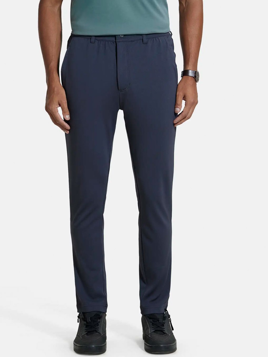 

Jockey Microfiber Slim Fit All Day Pants with Convenient Side and Back Pockets-IM07, Grey