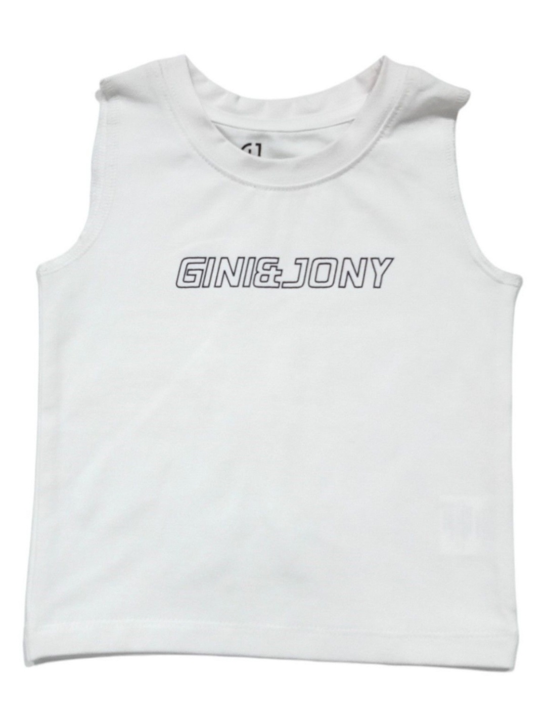 

GJ baby Boys Typography Printed Round Neck Cotton T-shirt, White