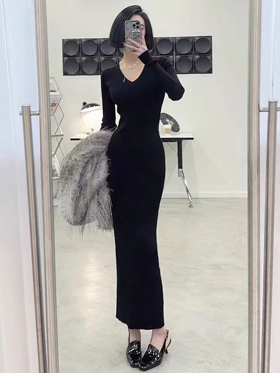 

StyleCast x Revolte Bodycon Maxi Dress, Black