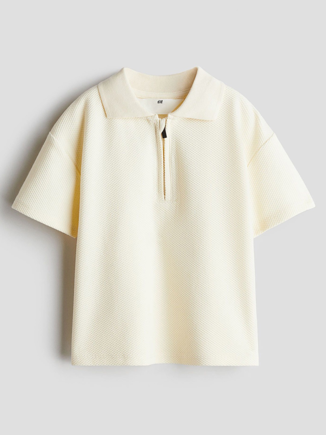 

H&M Boys Waffled Zip-Top Polo Tshirts, Yellow