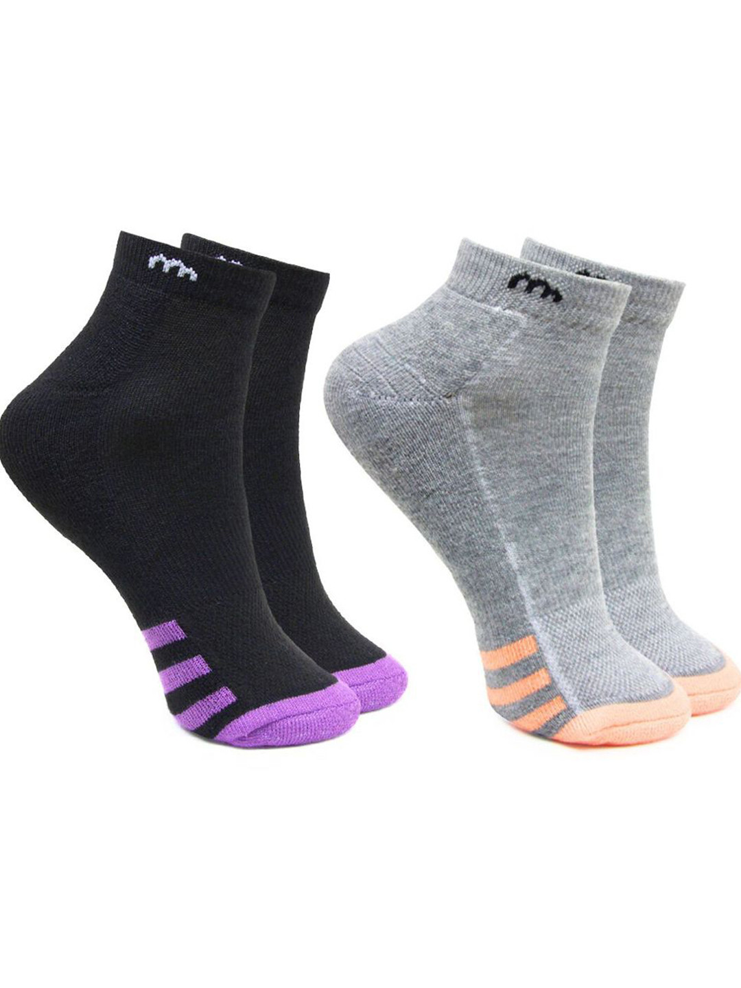 

BAESD Women Pack Of 2 Patterned Ankle Length Socks, Black