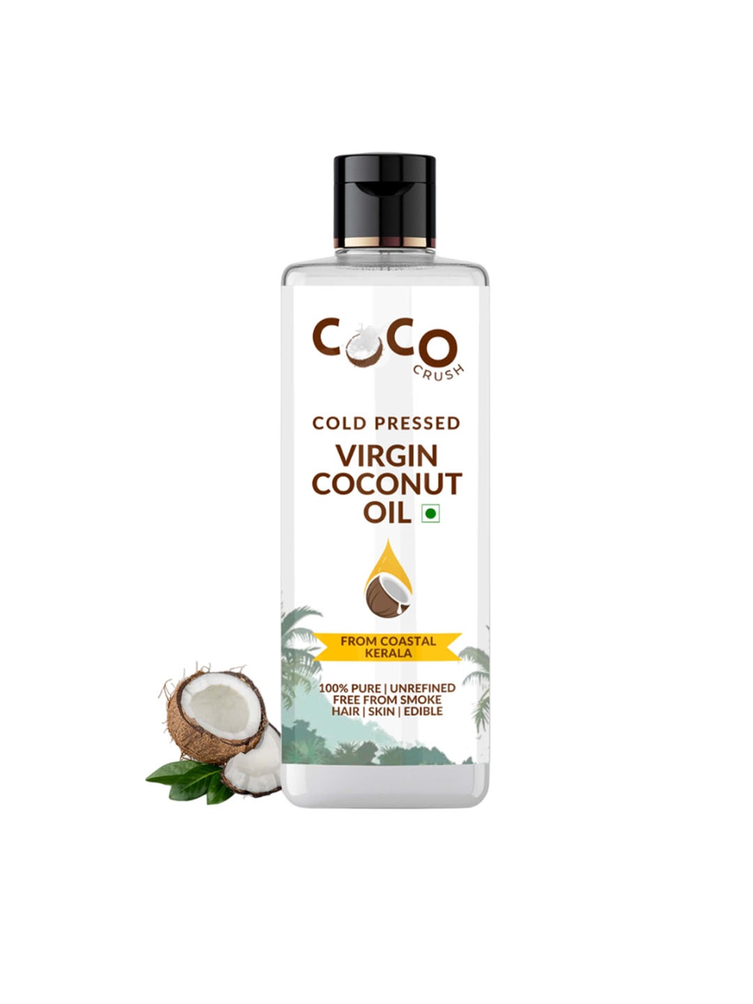 

Coco Crush Cold Pressed Virgin Coconut Oil-200ml, Transparent