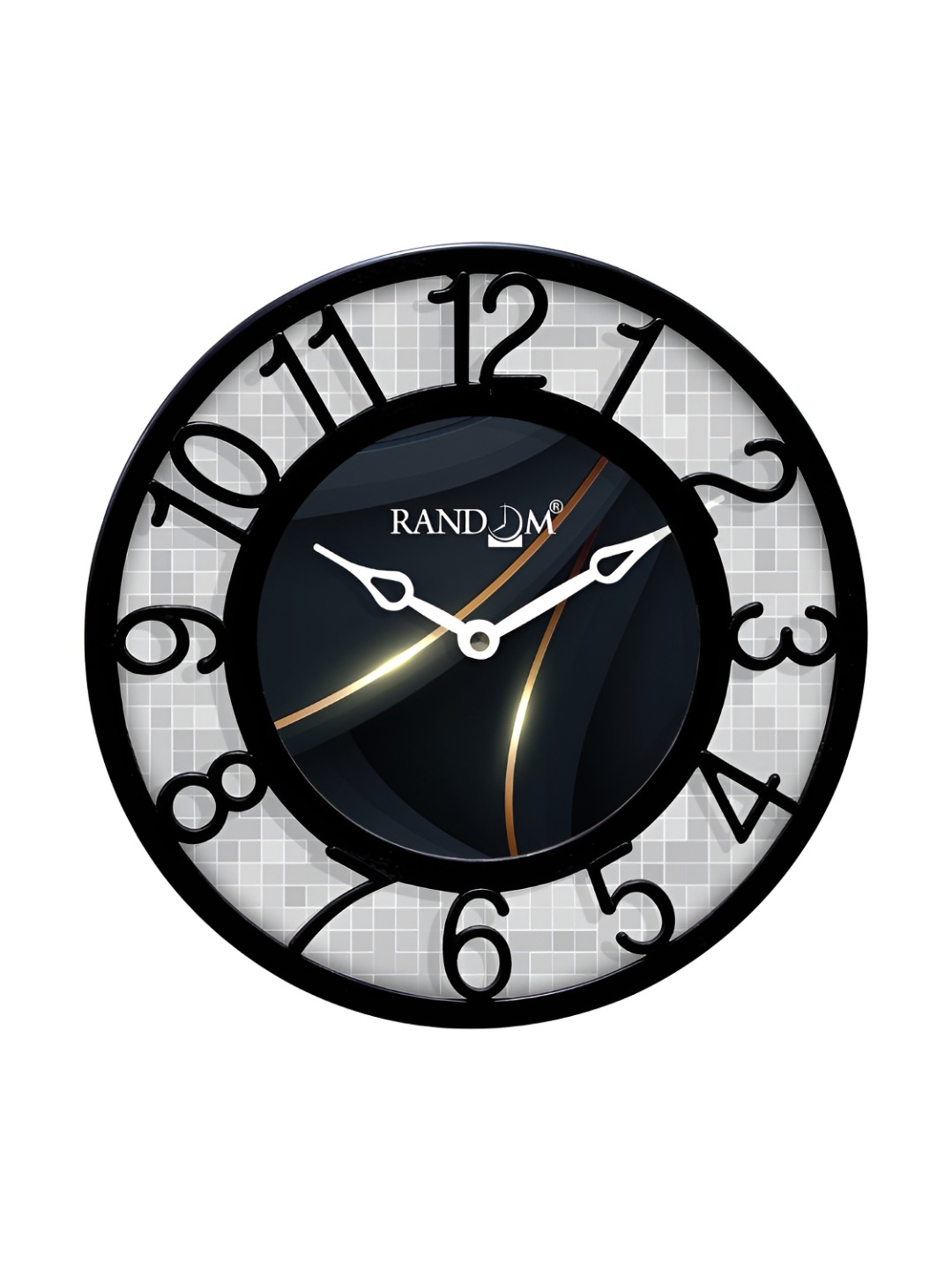 

RANDOM Black & White Printed Contemporary Round Wall Clock