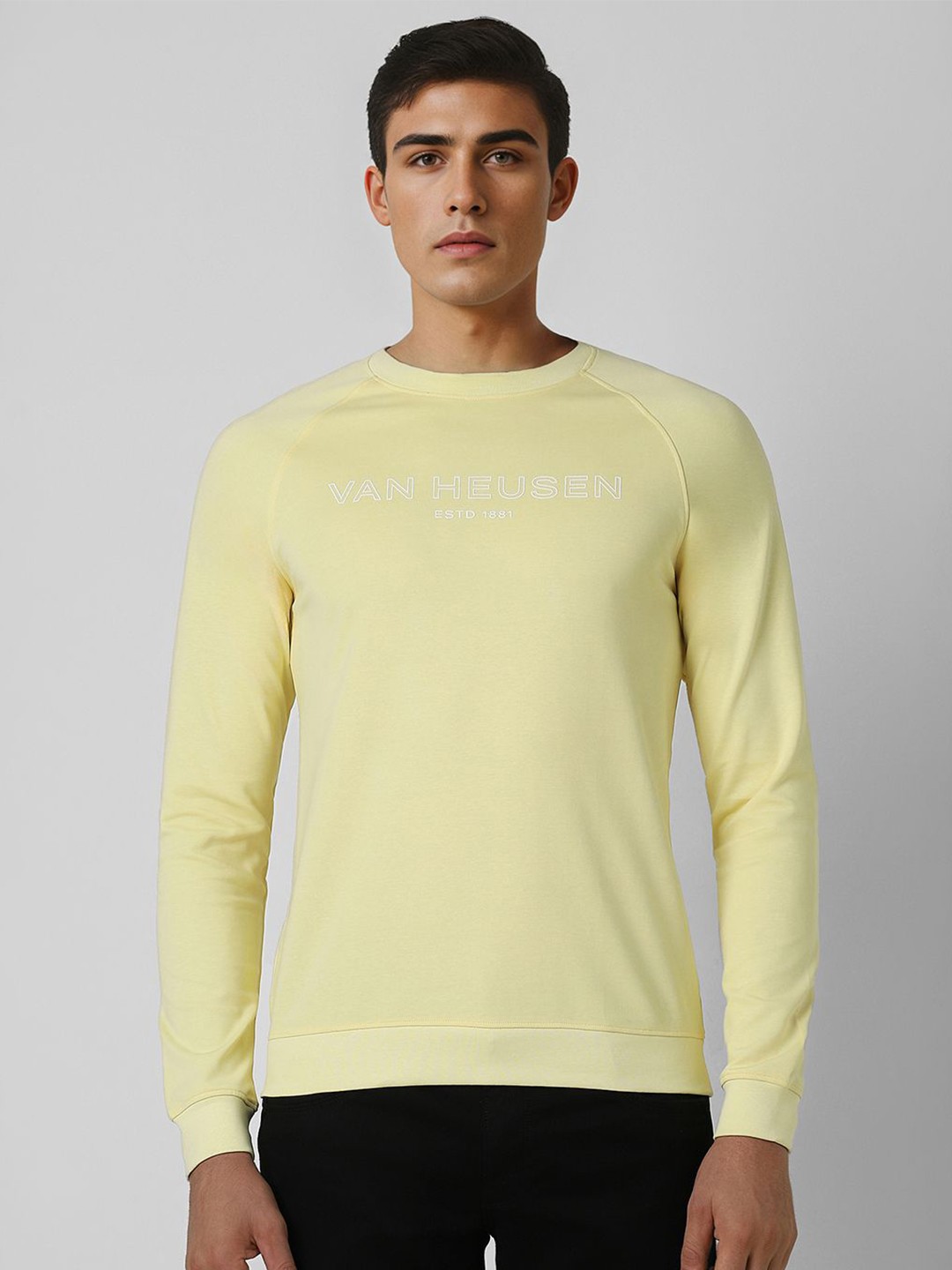 

Van Heusen Sport Men Typography Printed Sweatshirt, Yellow