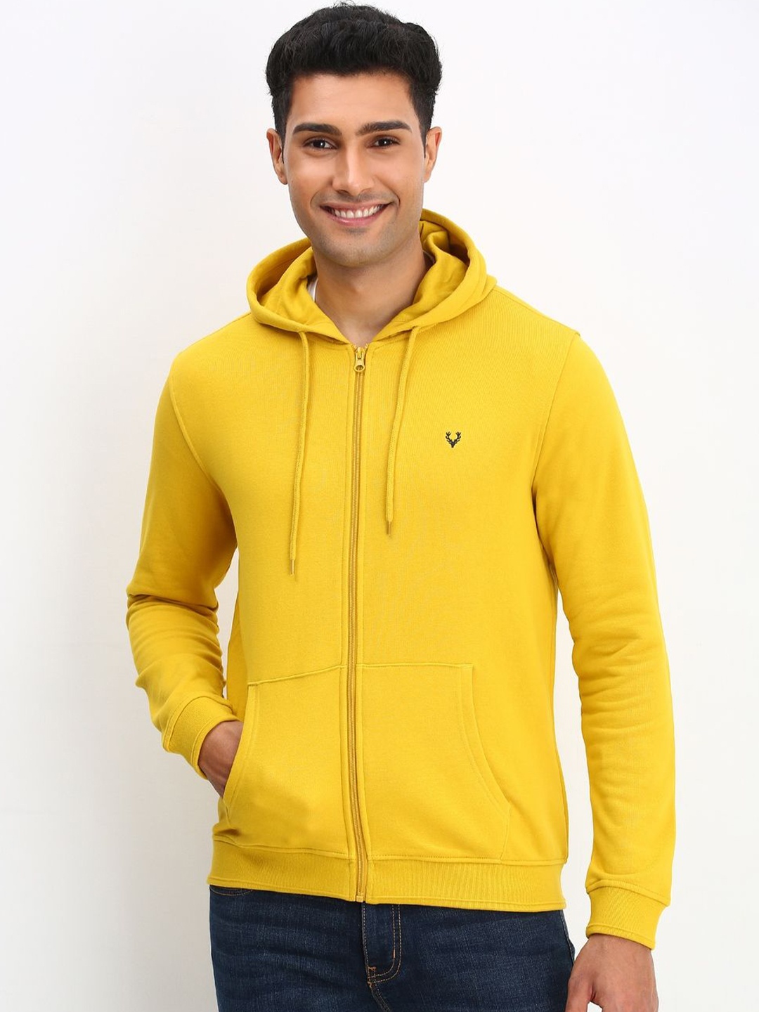 

Allen Solly Men Hooded Sweatshirt, Yellow