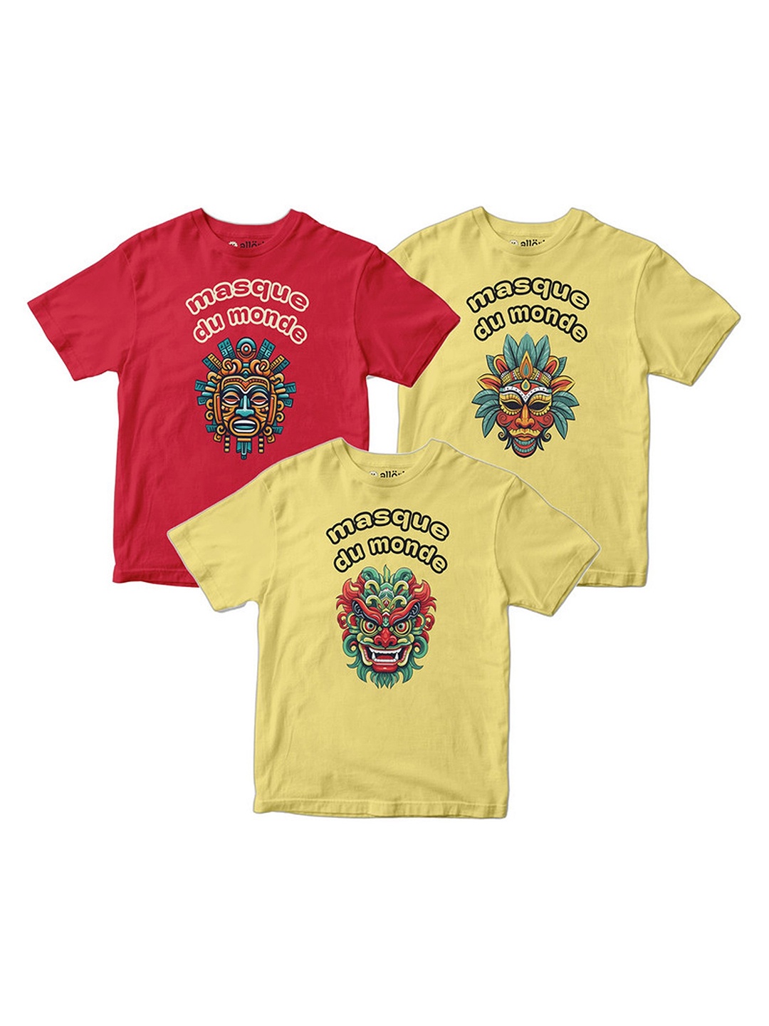 

allorio kids Boys 3 Printed Slim Fit T-shirt, Multi