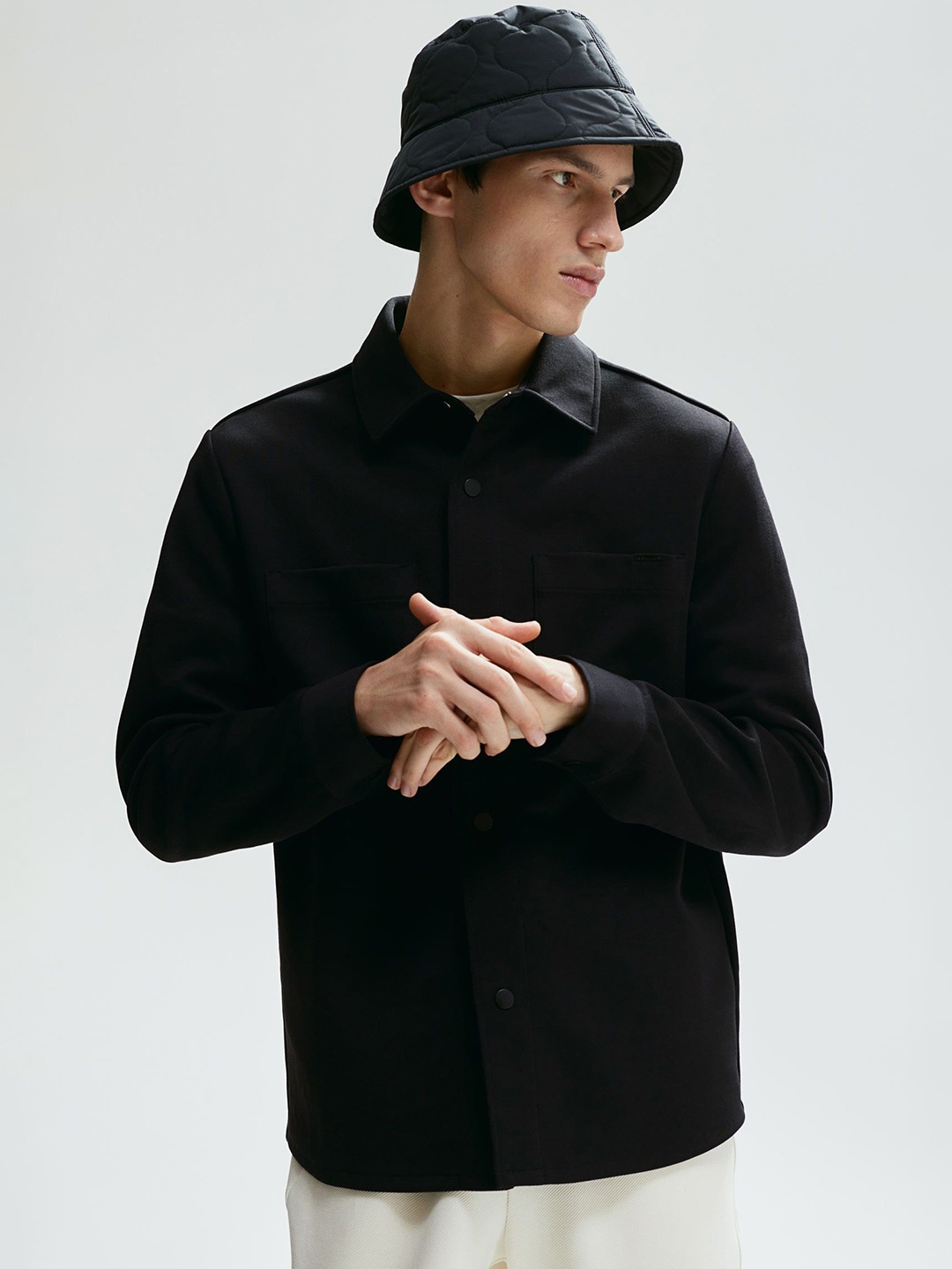 

H&M Scuba Overshirt, Black