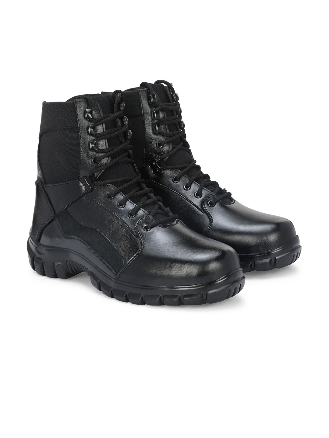 

SHOE DAY Men Leather Casual Boots, Black