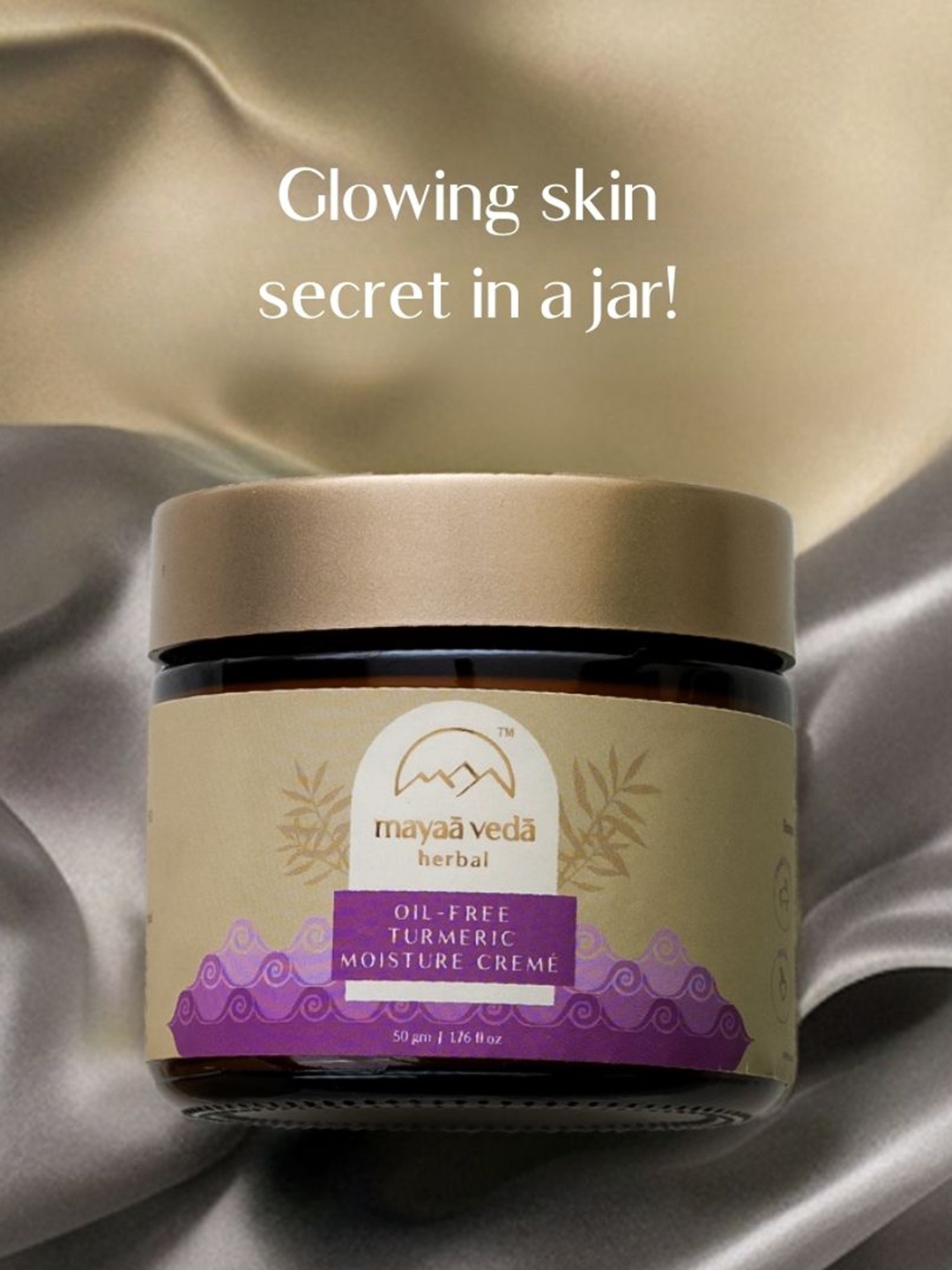 

Mayaa Veda Herbal Oil-free Turmeric Moisture Cream - 50 g, Brown