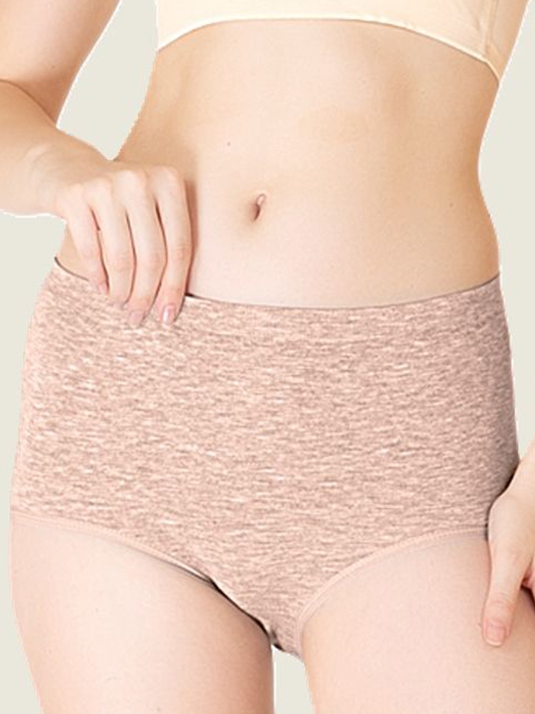 

Luella Cotton Seamless Mid-Rise Hipster Briefs, Mauve
