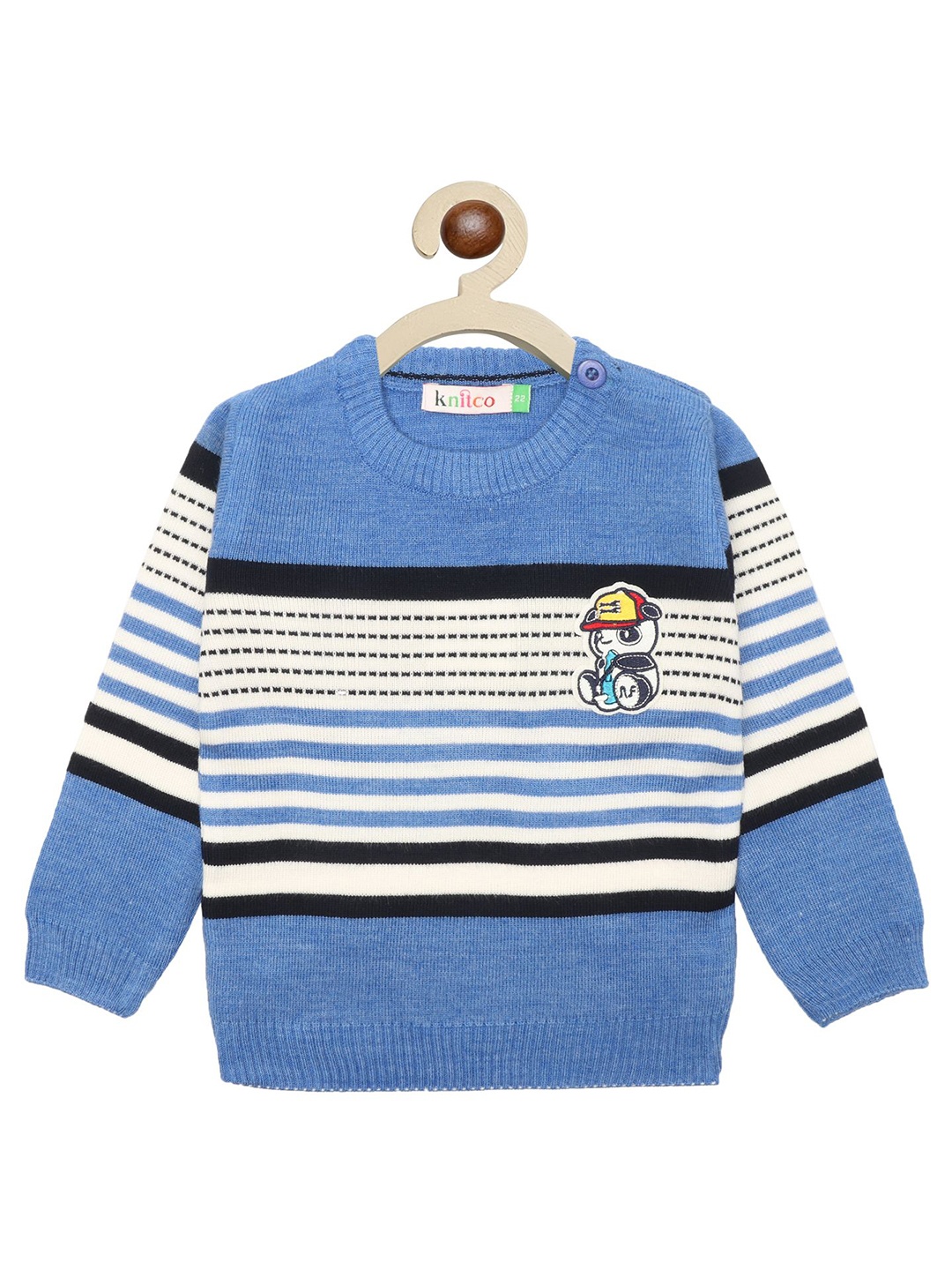 

KNITCO Unisex Kids Striped Pullover, Blue