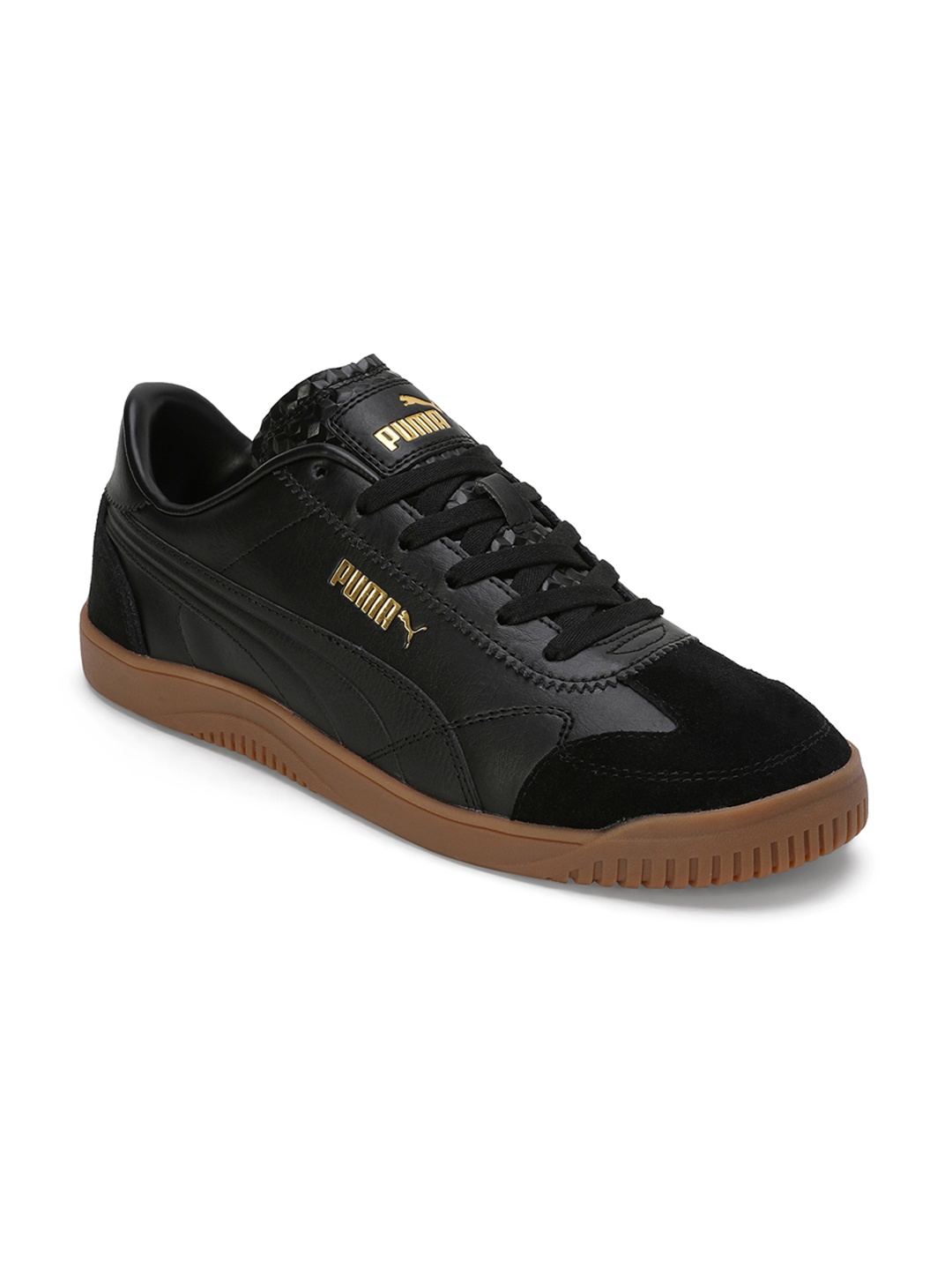 

Puma Unisex Club 5v5 Lux Leather Sneakers, Black