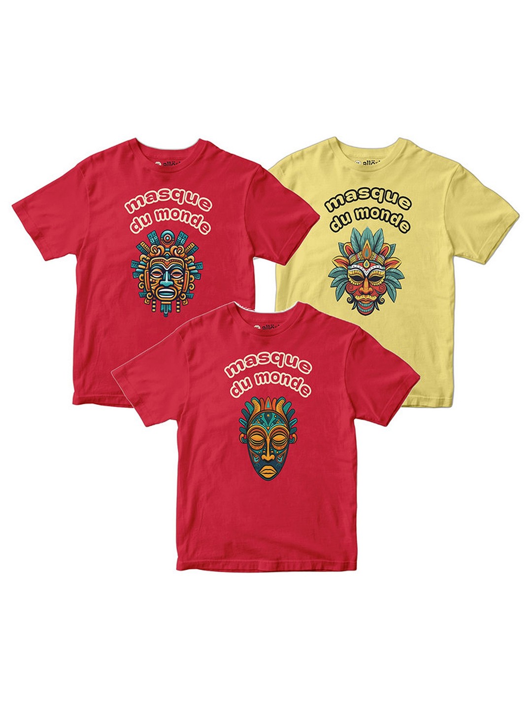 

allorio kids Boys 3 Printed Slim Fit T-shirt, Multi