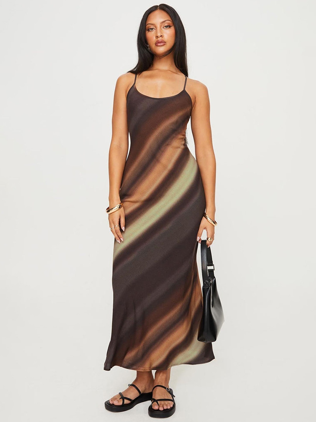 

LULU & SKY Women Casual Maxi Dress, Brown
